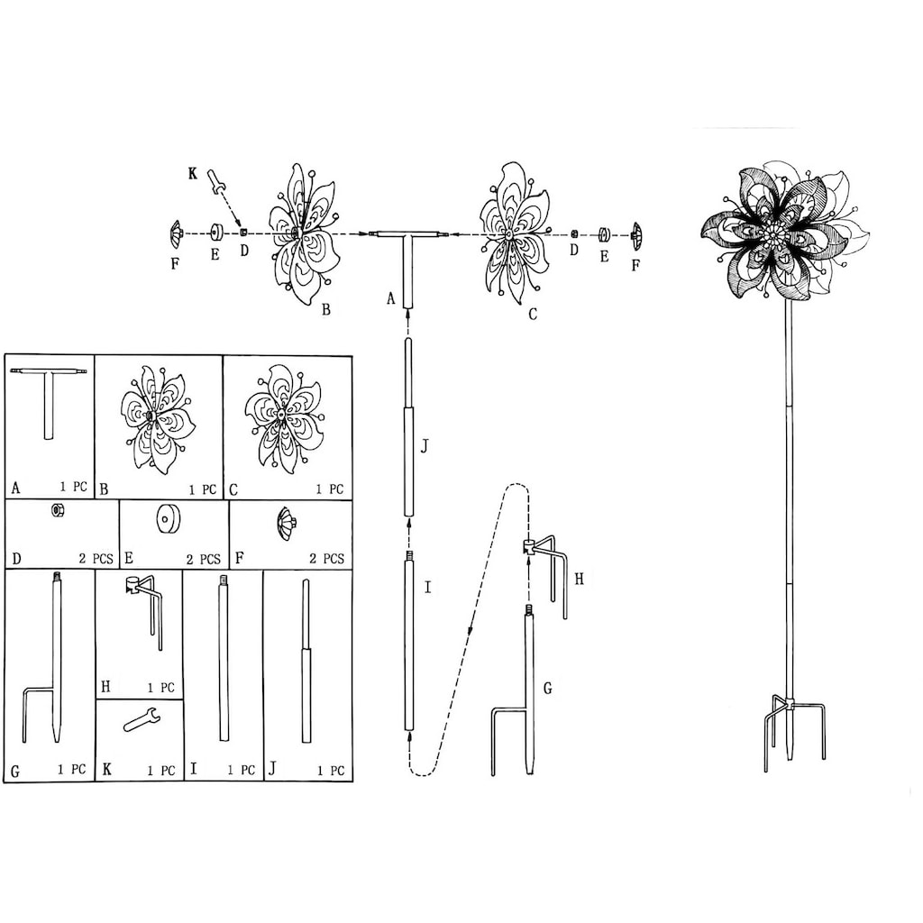 locker Gartenstecker »42527-06«, (1 St.)