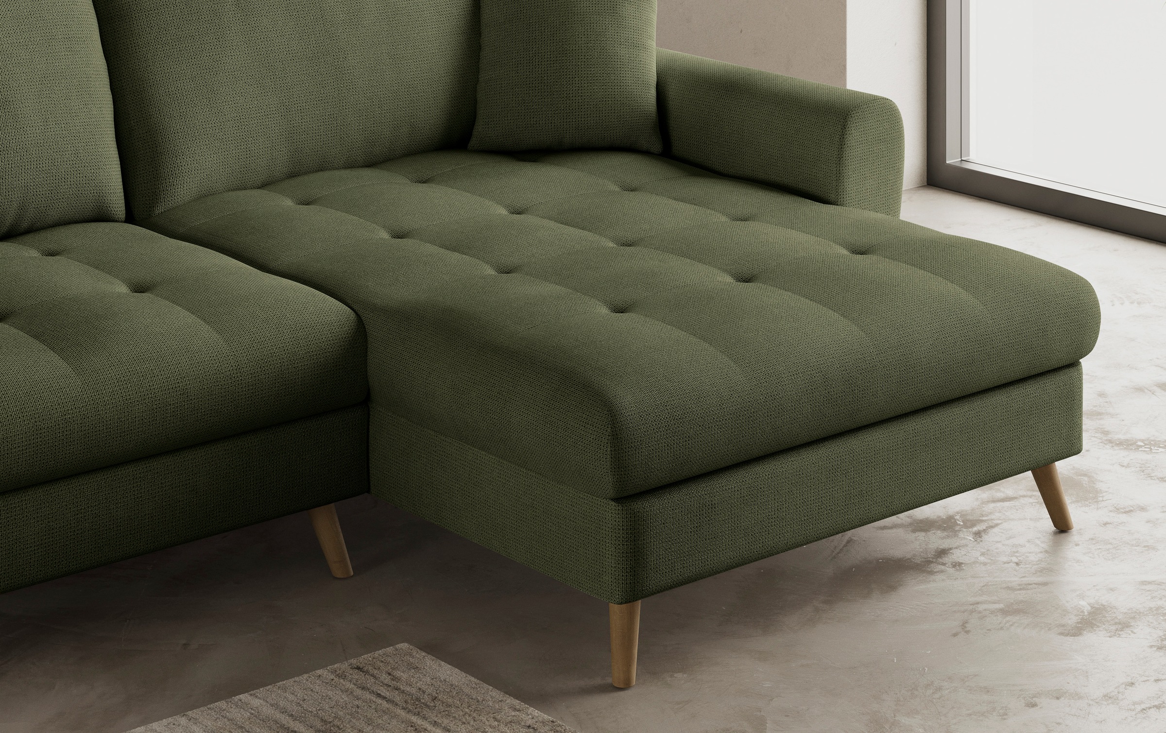 Mr. Couch Ecksofa »Blackburn II, L-Form«, Mit Kaltschaumpolsterung bis 140 kg belastbar