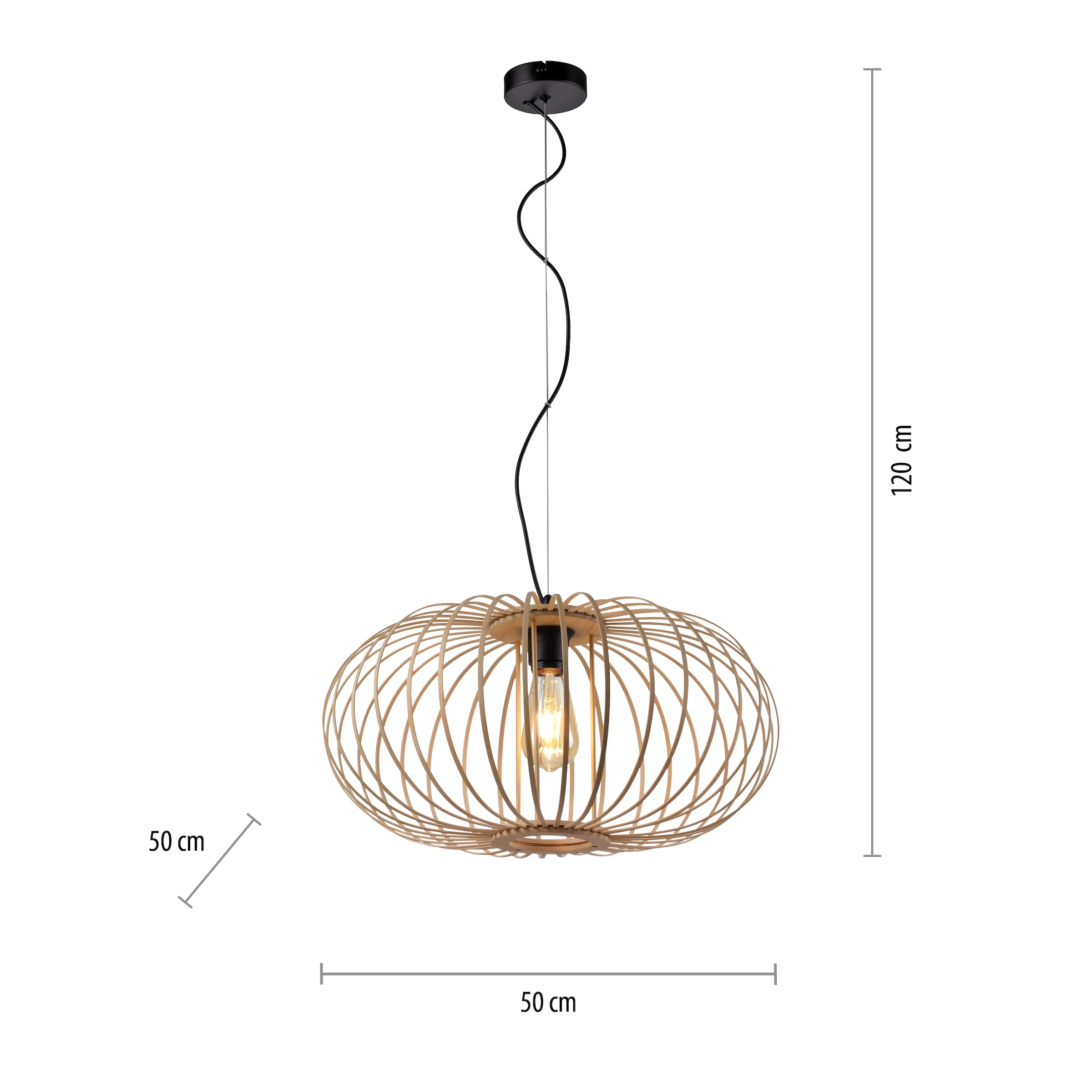 JUST LIGHT Pendelleuchte »RACOON« E27 1 Stk. ExklusiveE27