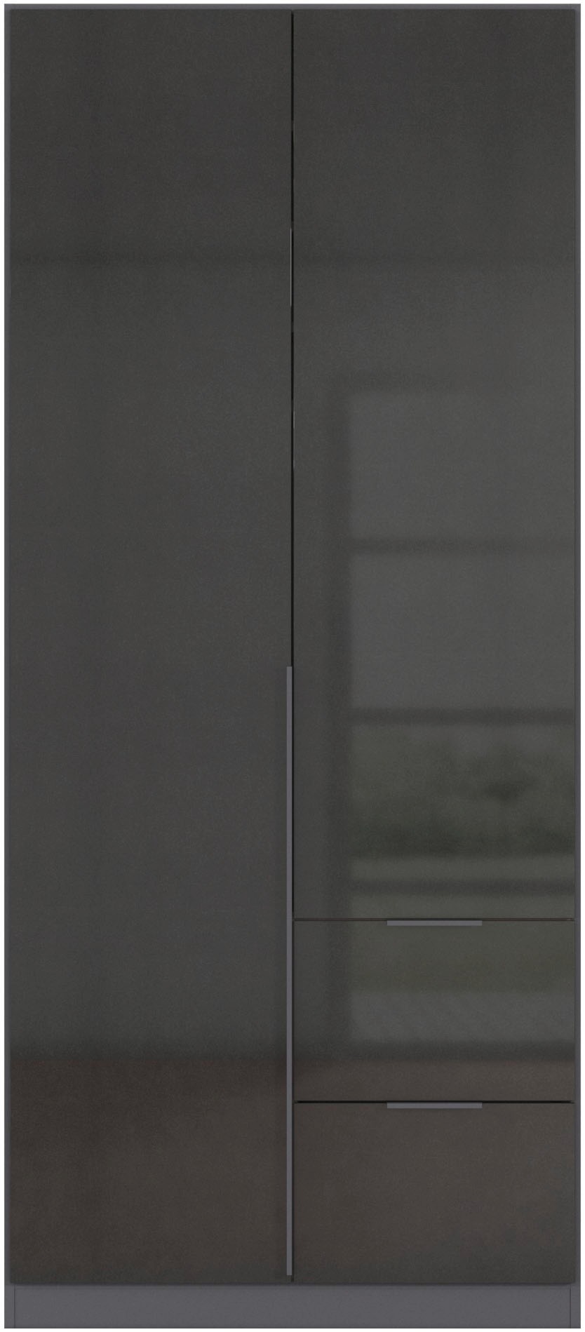 rauch Drehtürenschrank »Kleiderschrank Schrank Garderobe AGORDO mit Dekor- oder Hochglanzfront«, (in zwei Griff-Farben mit Dekor- oder Hochglanzfront), mit Außenschubkästen, in 6 Breiten und 2 Höhen MADE IN GERMANY