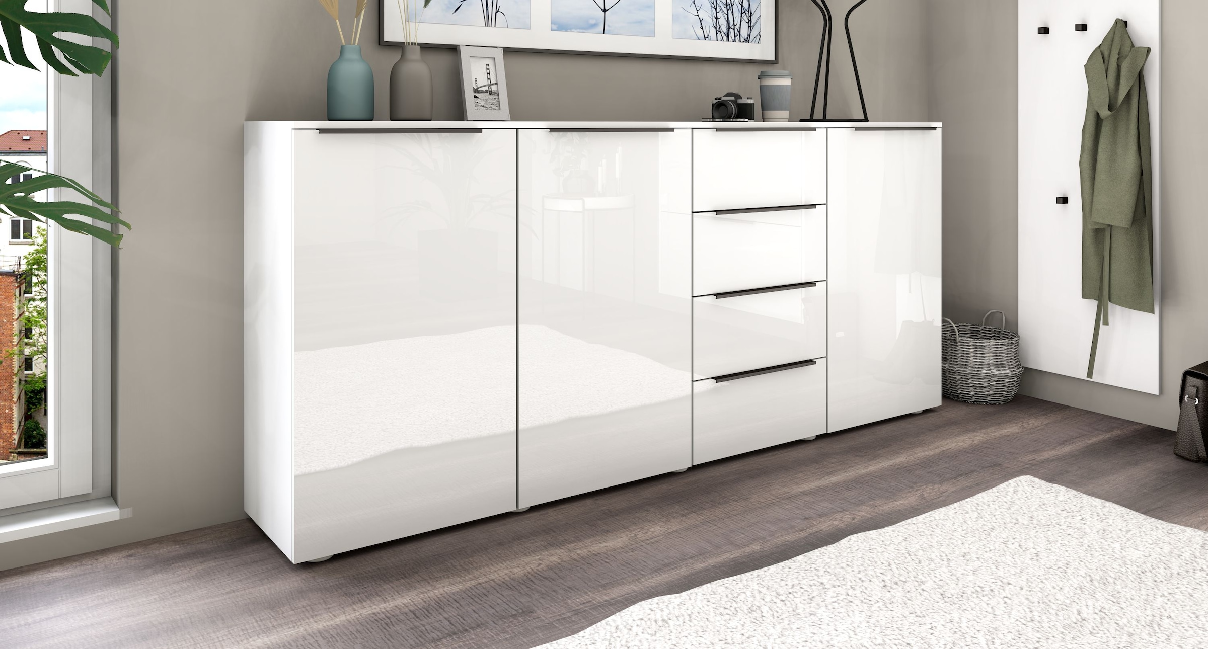 borchardt Möbel Highboard »Tom«, Breite 200 cm