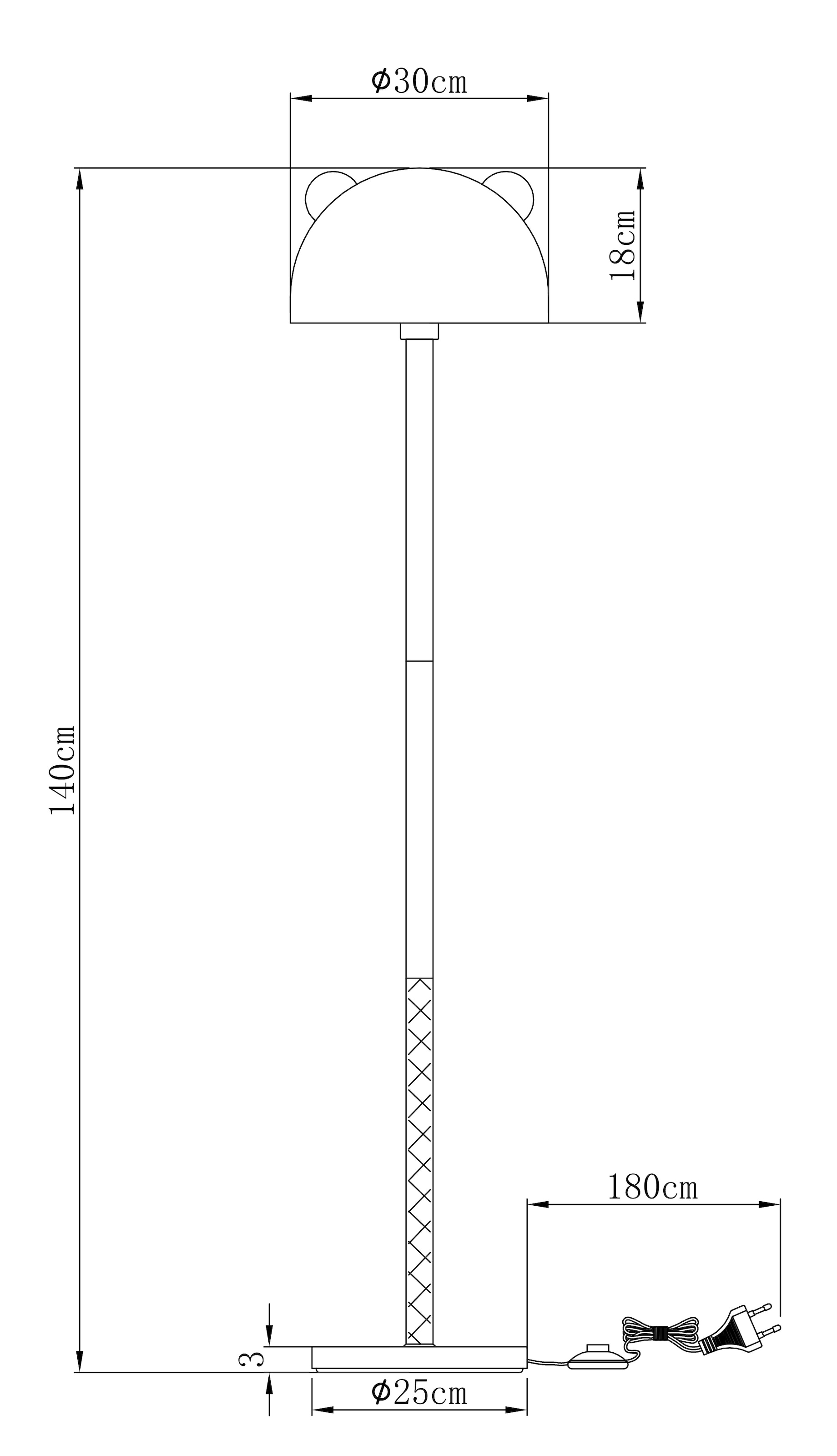 OTTO home Stehlampe »Alinn« E27 1 Stk. die ideale Kinderzimmerleuchte