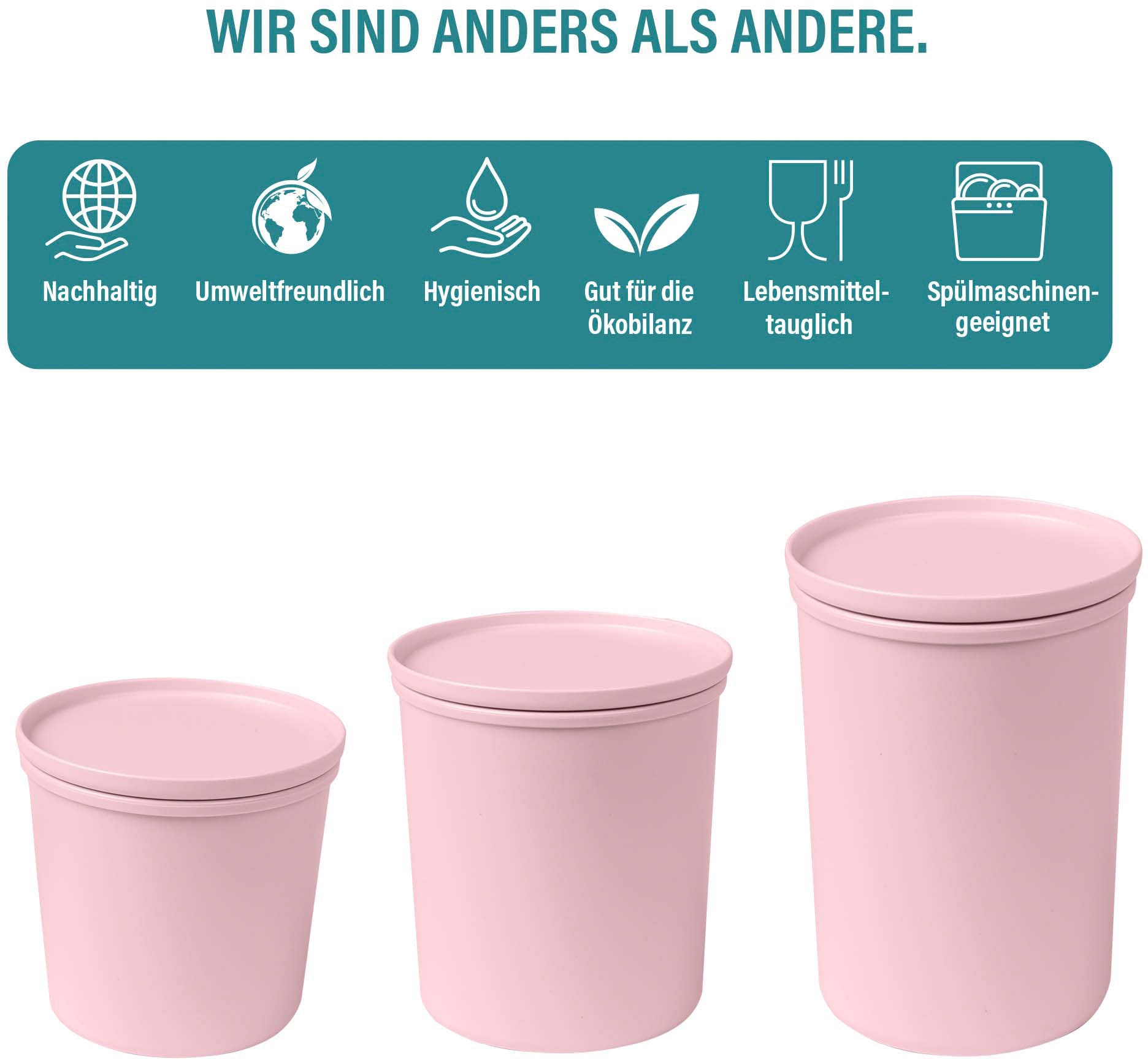 AWAVE® Frischhaltedose »AWAVE«, (Set, 3 tlg.), mit rPET, 500, 800, 1000 ml