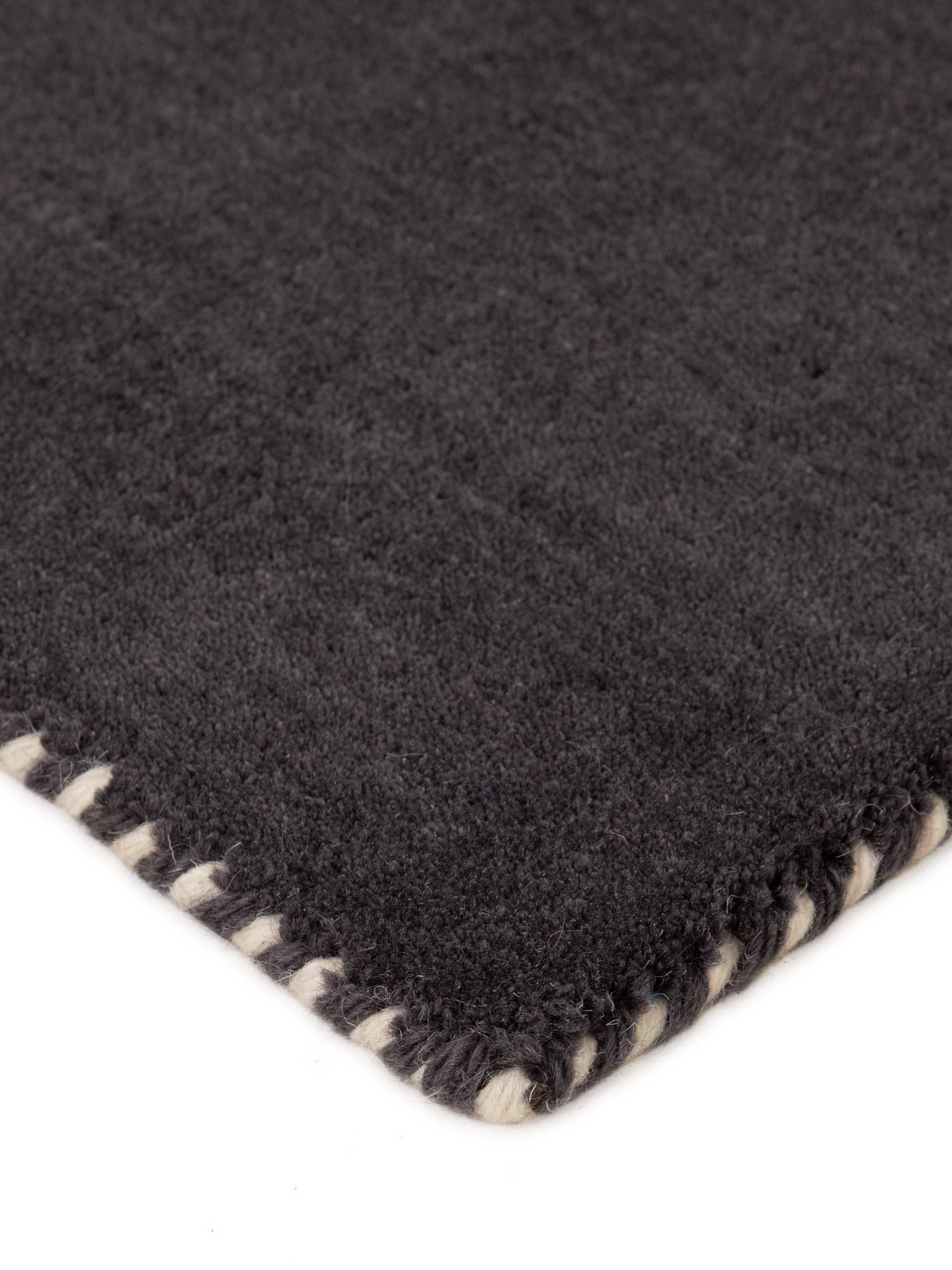 carpetfine Wollteppich »Gabbeh Lola Uni«, rechteckig, 14 mm Höhe, mit natürlichem Pflanzenmaterial von Hand gewebt, auch in Rund