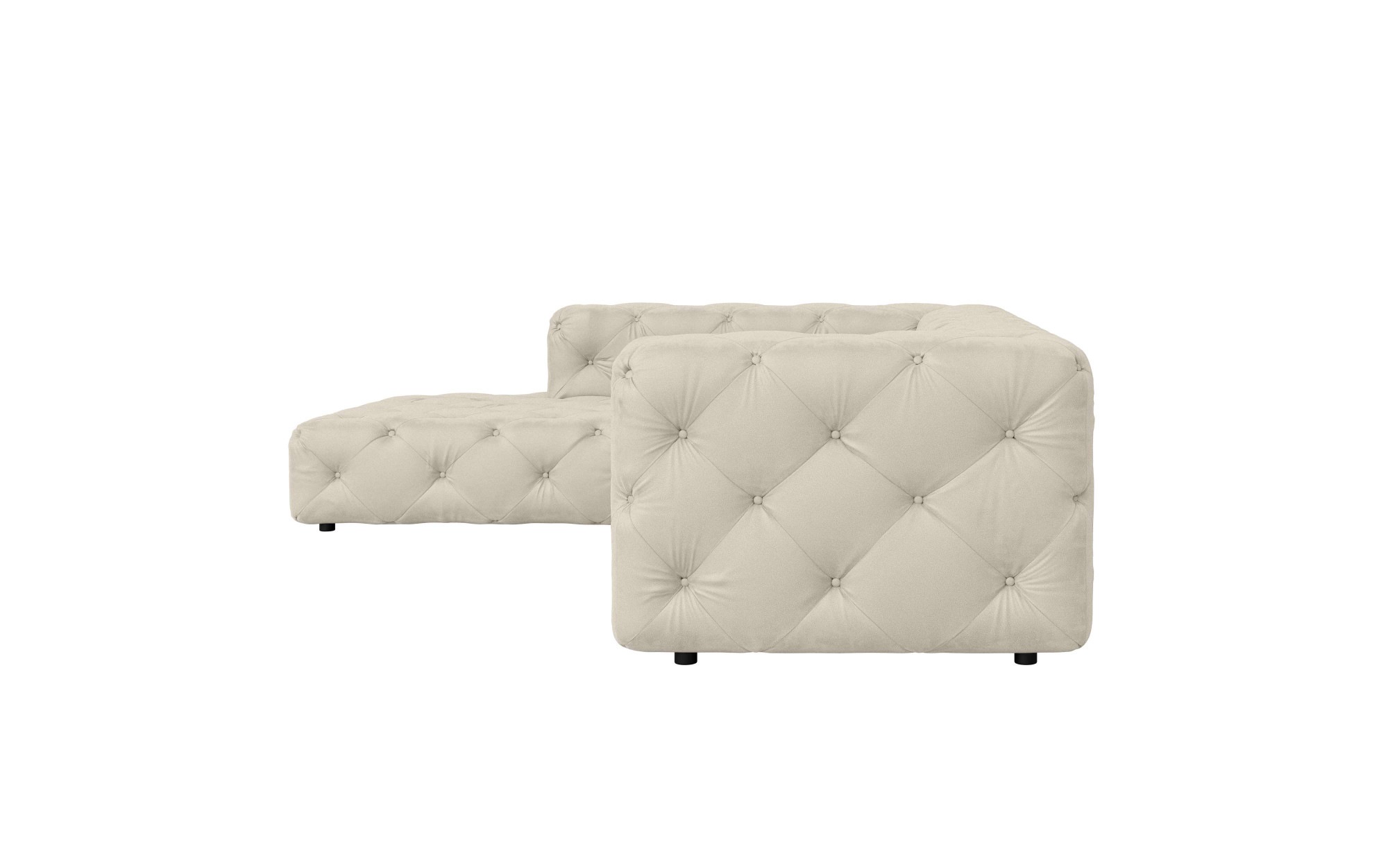 Places of Style Ecksofa »FOLLINA«, L-Form, mit klassischer Chesterfield-Knopfheftung