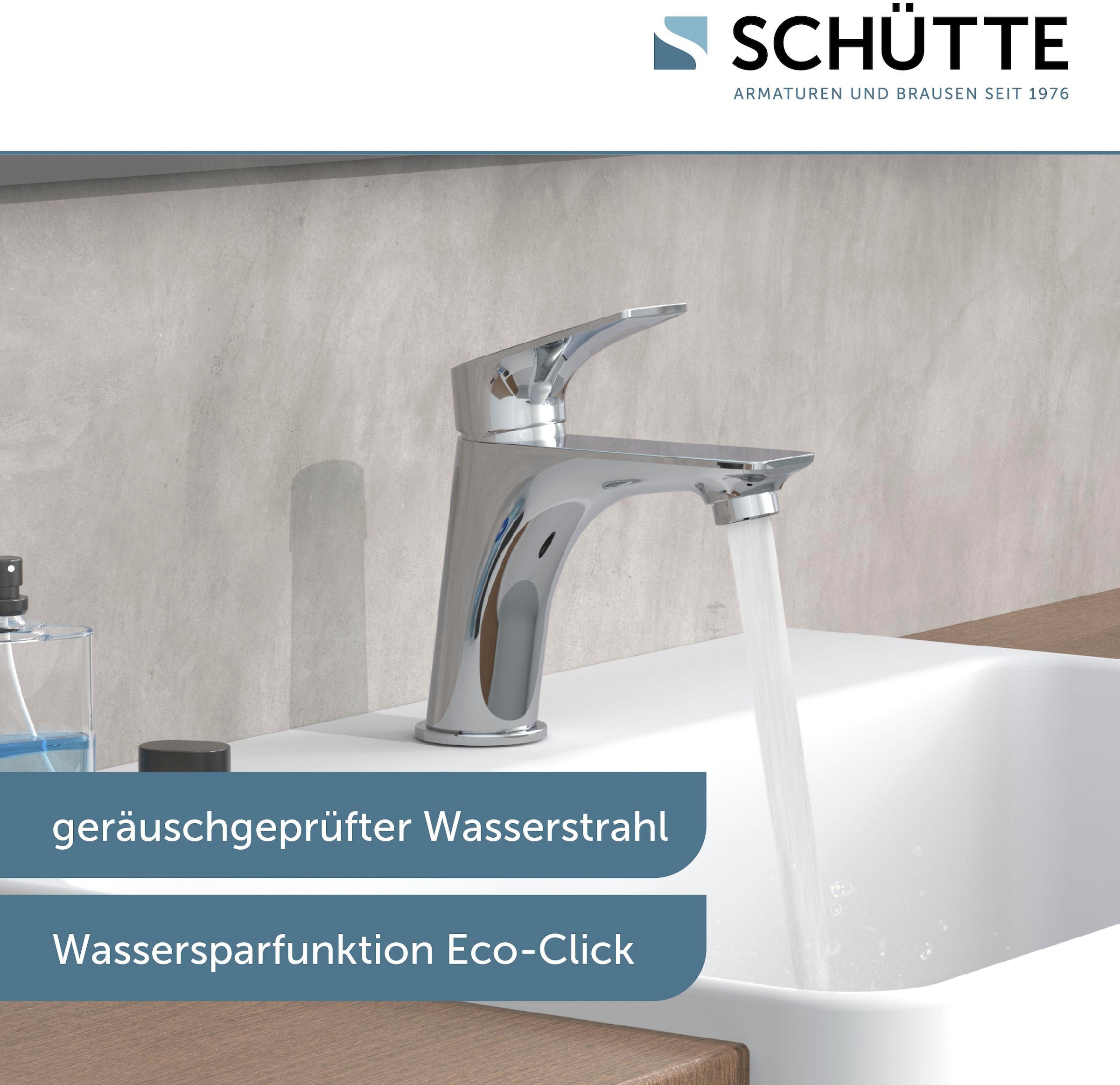 Schütte Waschtischarmatur »BOSTON«, wassersparende Eco-Click-Funktion, inkl günstig online kaufen