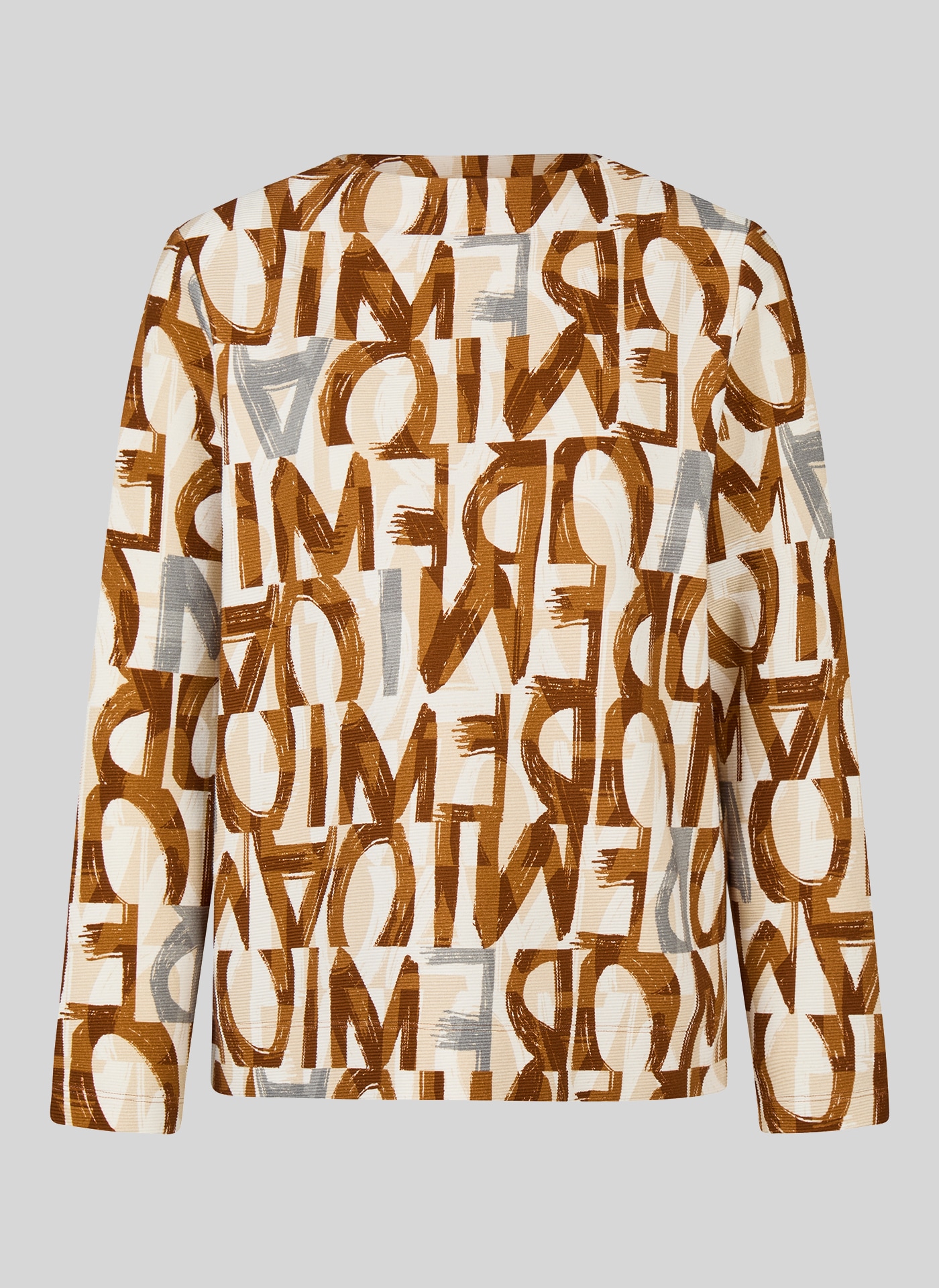 Rabe Langarmshirt mit Allover-Print und Stehkragen