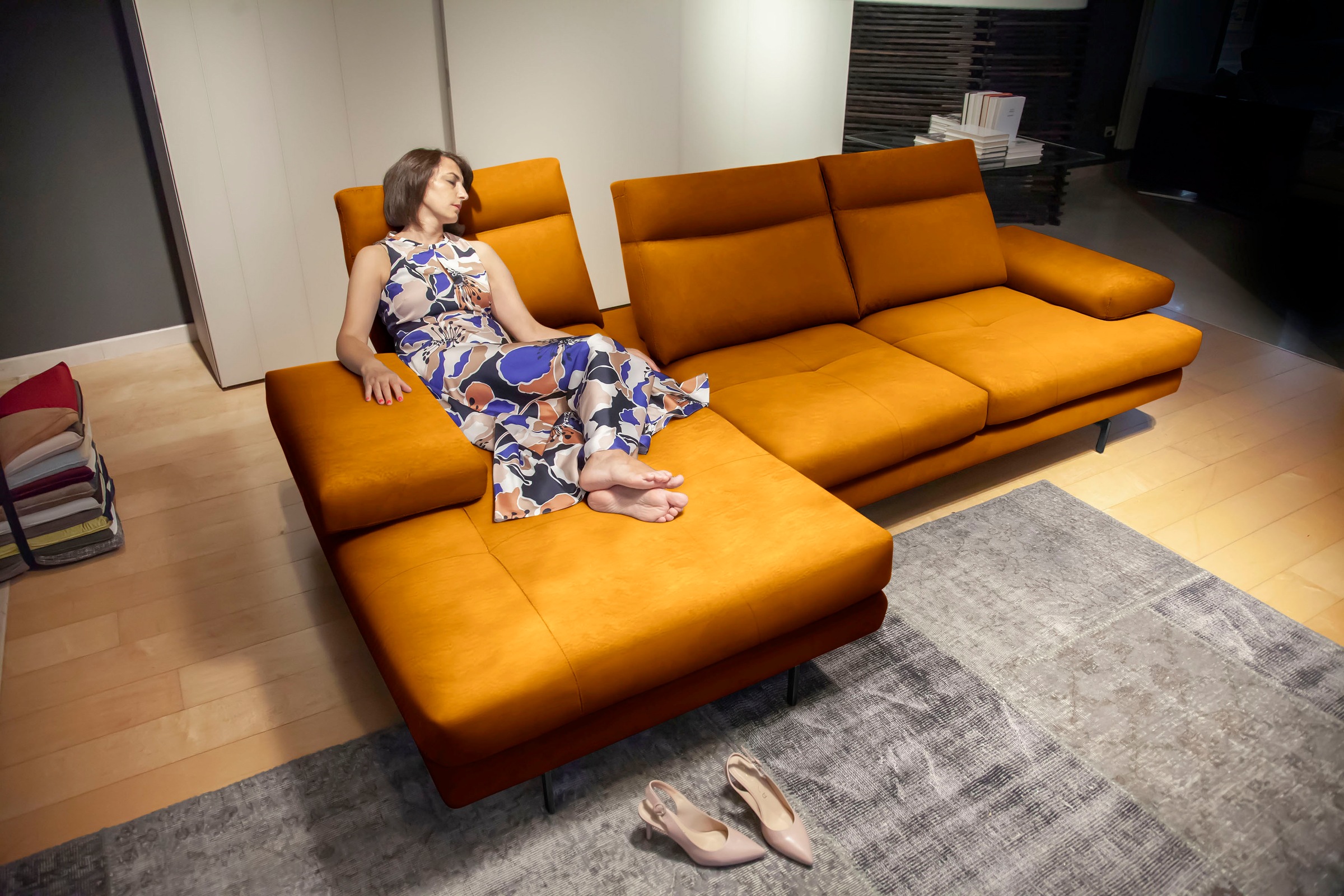 CALIA ITALIA Ecksofa »Toby Wing, L-Form, Multifunktionssofa, edel und beque günstig online kaufen