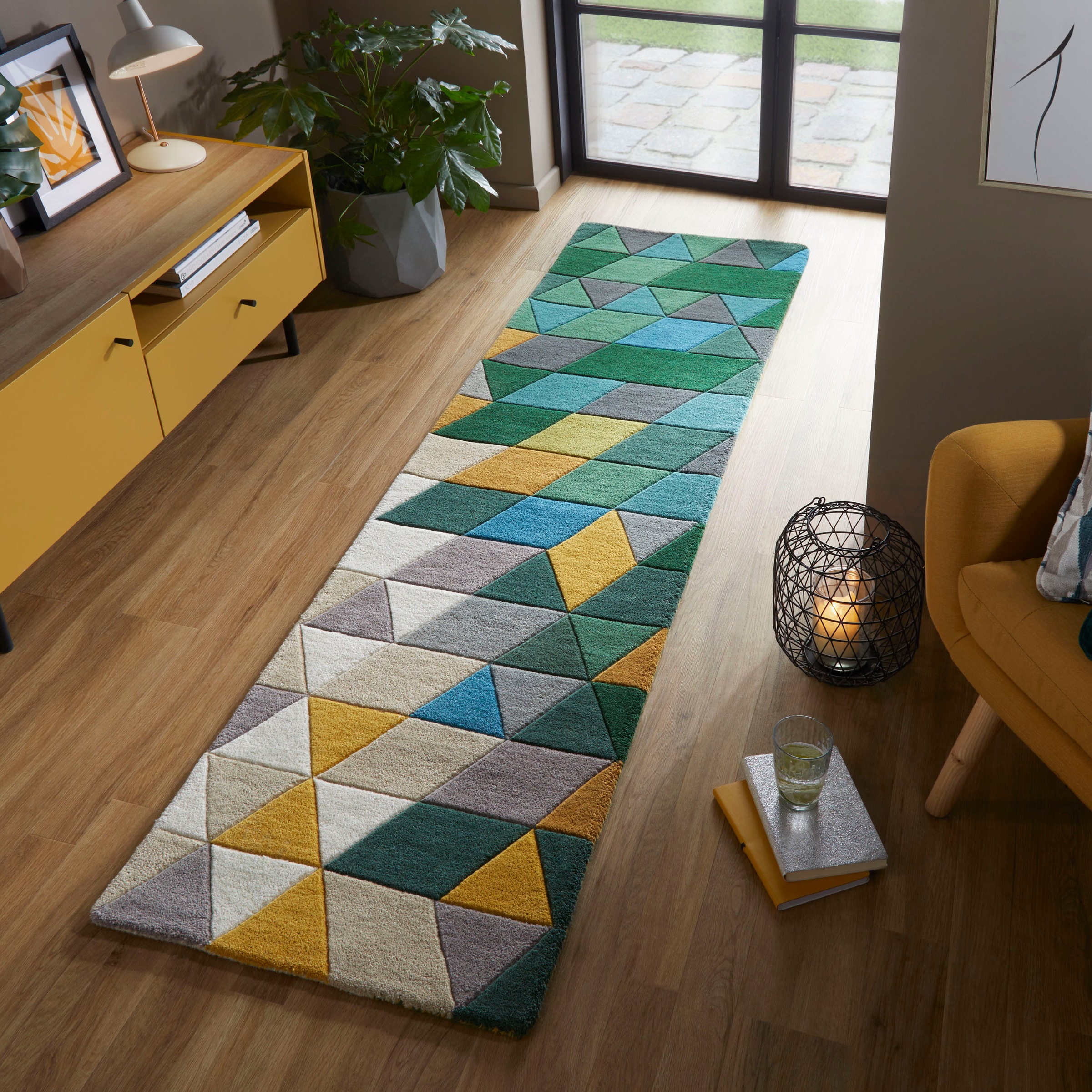 FLAIR RUGS Läufer »Prism«, rechteckig, 10 mm Höhe, mehrfarbig, geometrische günstig online kaufen