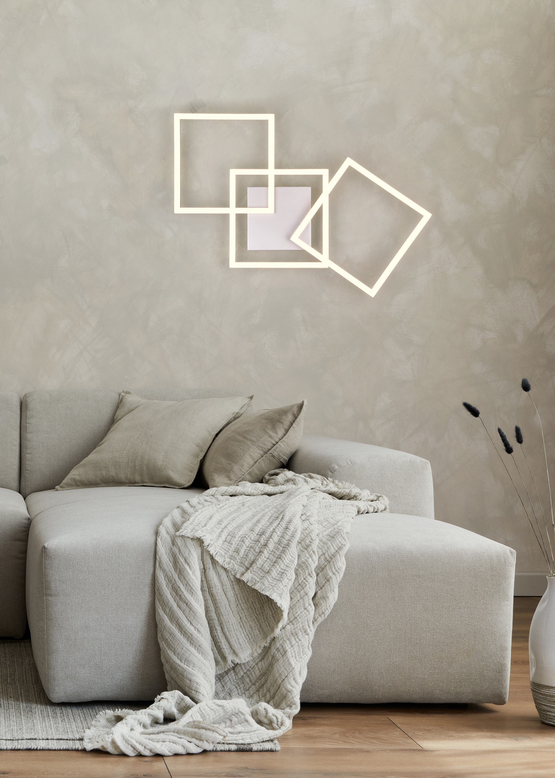 my home LED Deckenleuchte »ANTJE, Deckenlampe, schwenkbare LED-Rechtecke«, günstig online kaufen