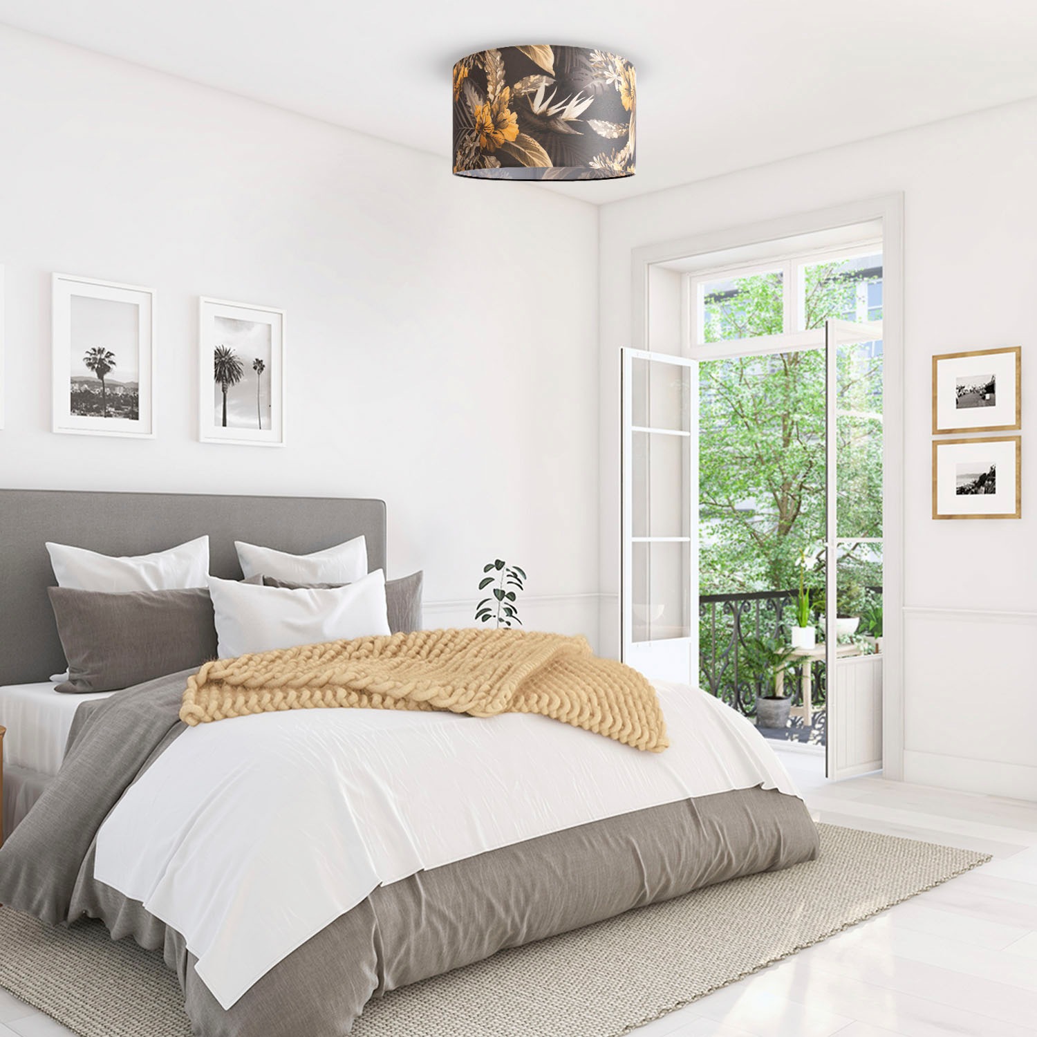 Paco Home Deckenleuchte »Hugo Flower«, Leuchtmittel E27   ohne Leuchtmittel günstig online kaufen