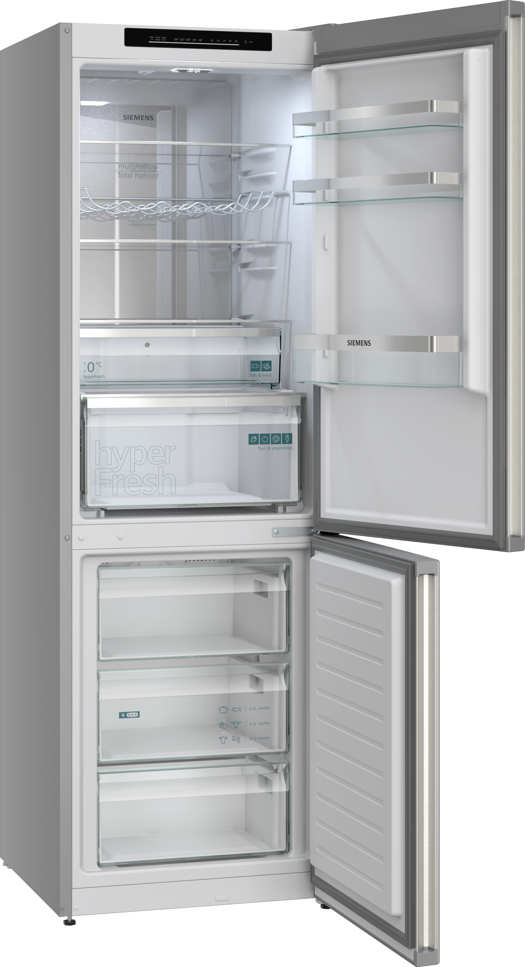 SIEMENS Kühl-/Gefrierkombination iQ300 »KG36NVICG« 186 cm hoch 60 cm breit hyperFresh System für frisches Obst und Gemüse sowie Total noFrost