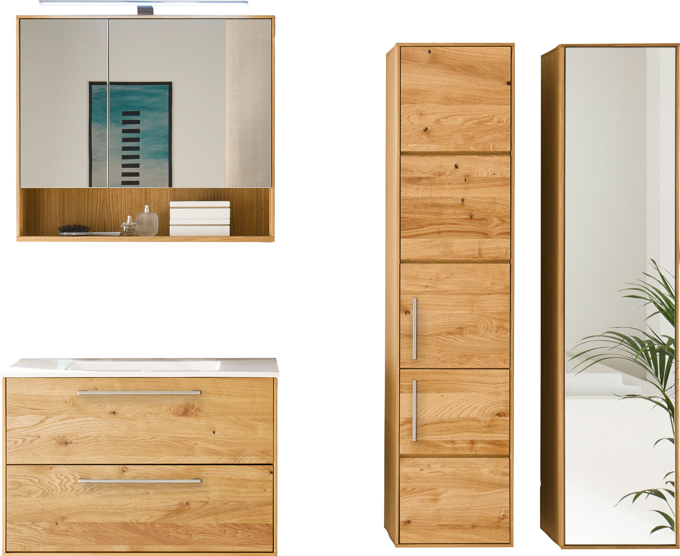 BASIC by Balculina Badmöbel-Set »Yukon«, (4 St.), Breite 160 cm,Badezimmers günstig online kaufen