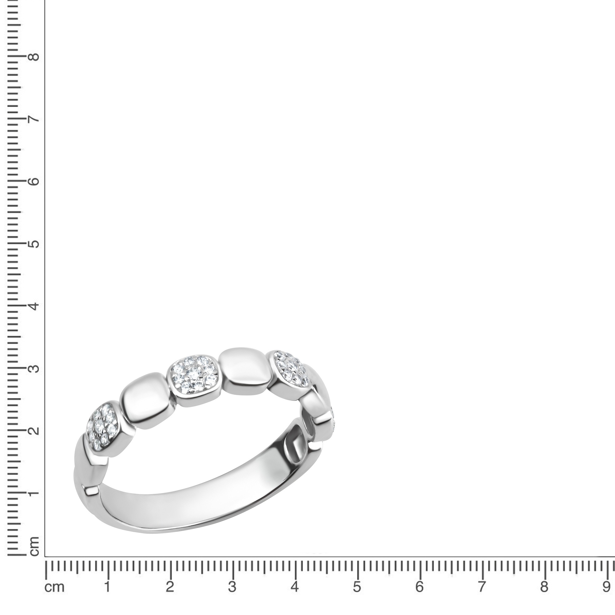 Firetti Silberring »Schmuck Geschenk Silber 925 Damenring Ring Viereck« mit Zirkonia (synth.)