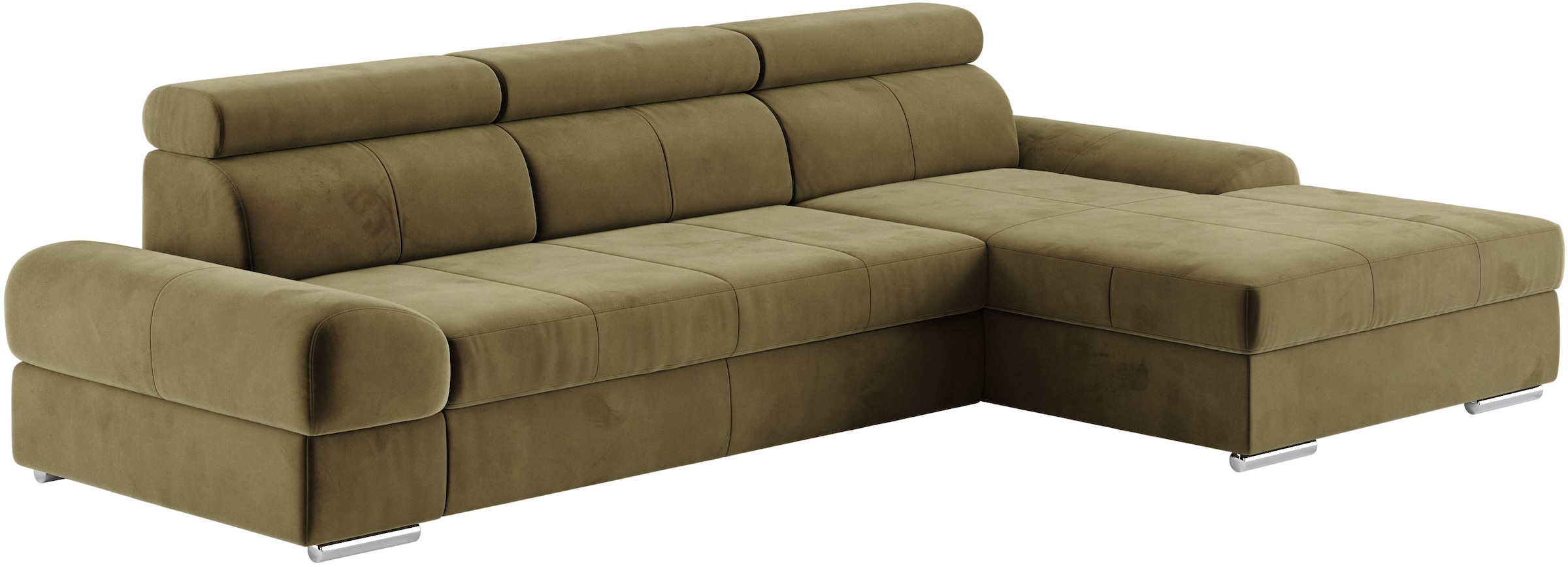 sit&more Ecksofa »Broadway L-Form«, inklusive Kopfteilverstellung, wahlweise mit Bettfunktion