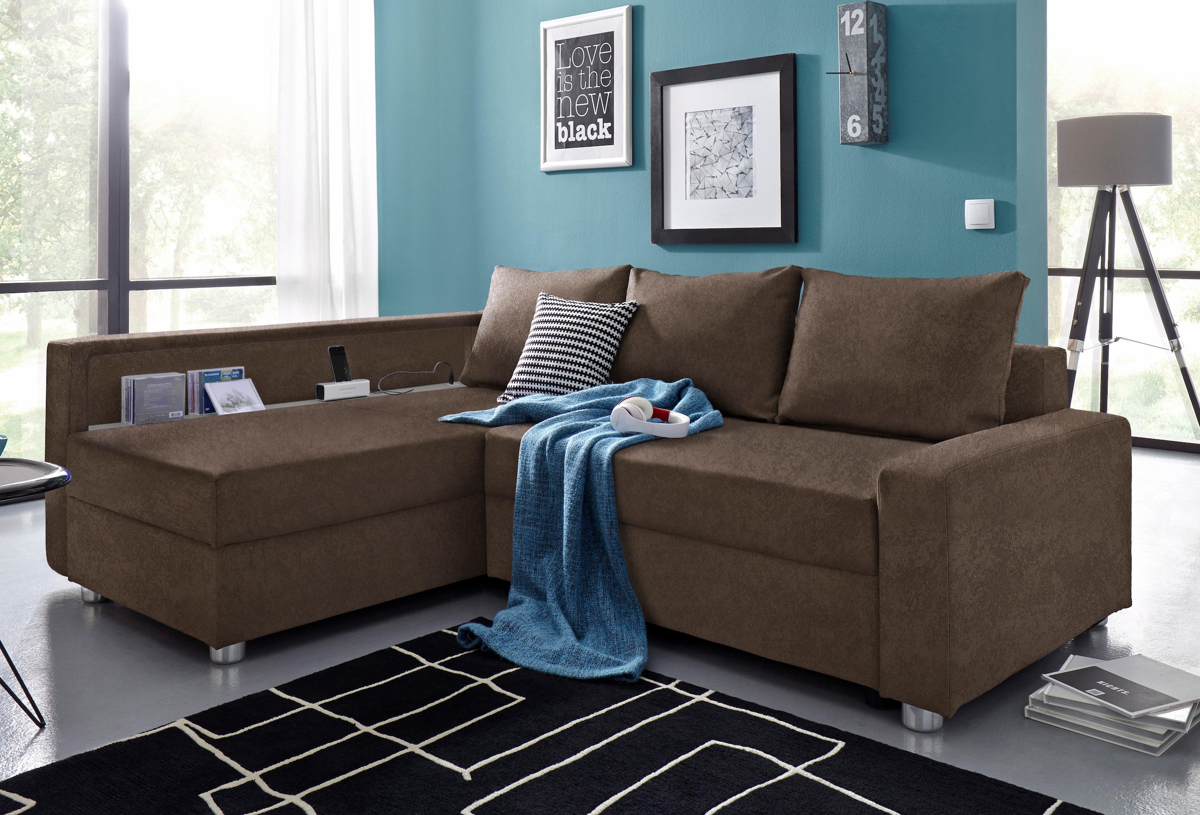 COLLECTION AB Ecksofa »Relax L-Form«, inklusive Bettfunktion, Federkern, wa günstig online kaufen