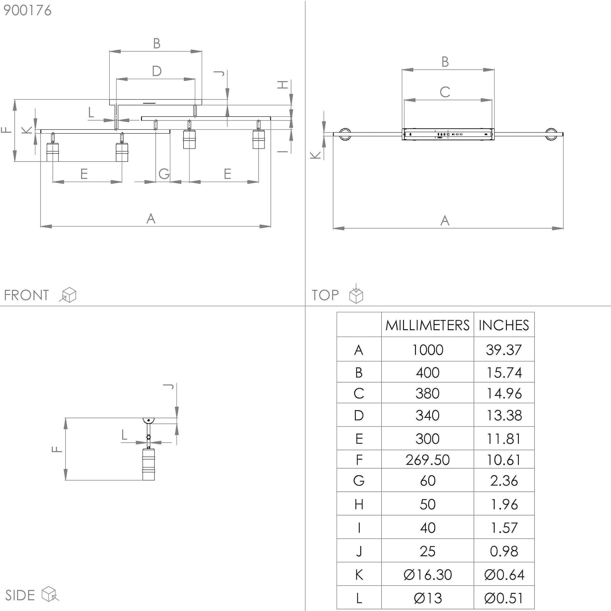 EGLO Deckenleuchte »LURONE« E27 1 Stk. Deckenleuchte in schwarz und messing aus Stahl  -  exkl. E27 - 10W