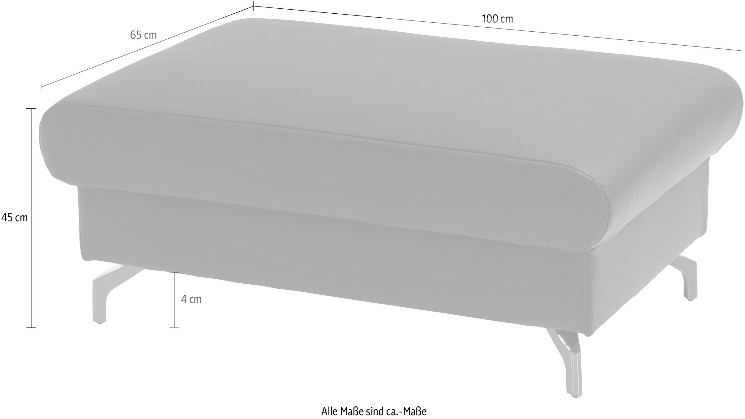 COTTA Polstergarnitur »Komaris L-Form«, (Set), Set bestehend aus: Ecksofa mit Kopfteilverstellung & Hocker