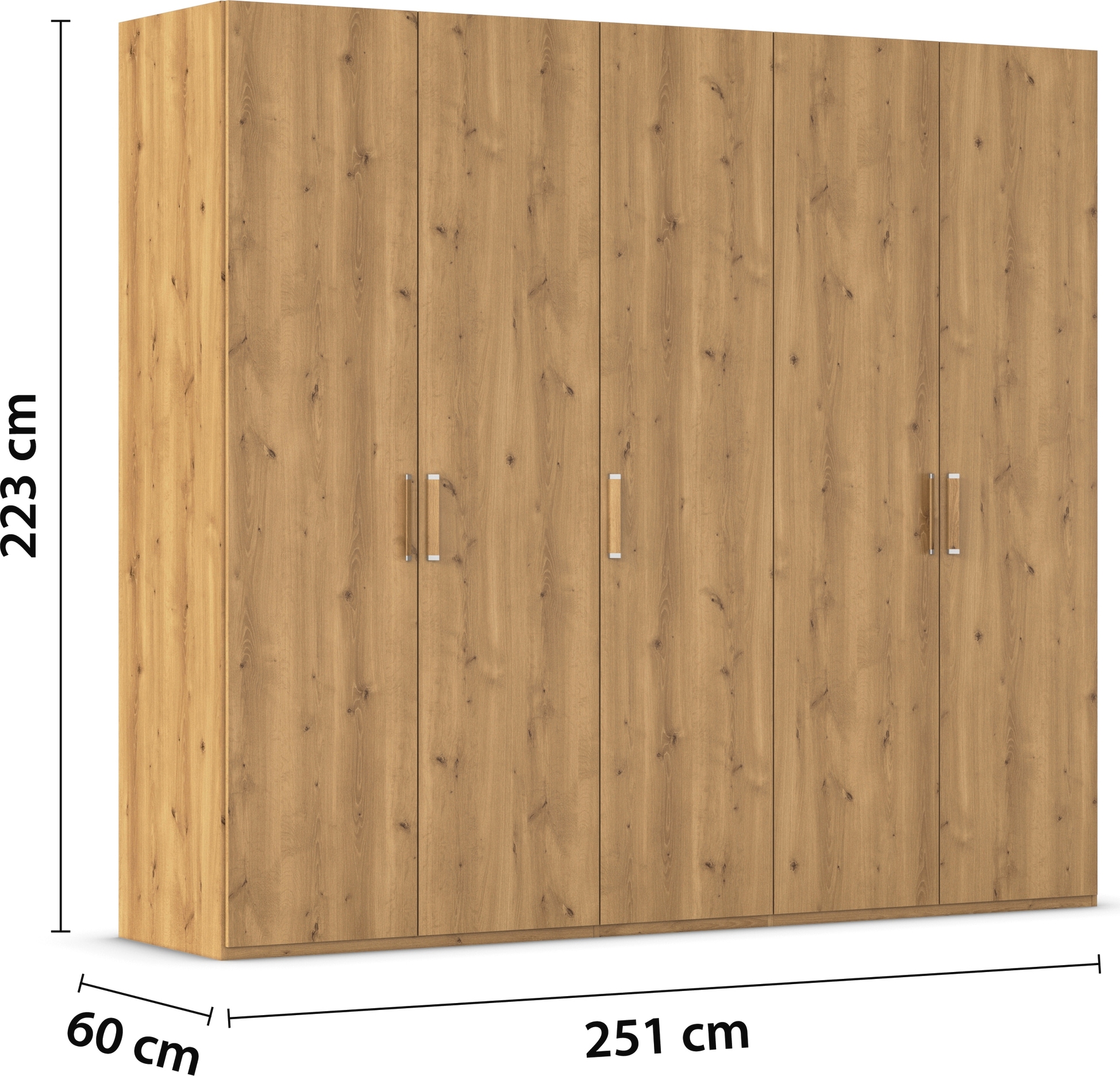 rauch Drehtürenschrank »Kleiderschrank Schrank Garderobe Schlafzimmerschrank EVELYN«, (in 2 Höhen 197 oder 210 cm erhältlich), in elegantem Stil, viel Stauraum 4 Breiten und 2 Höhen MADE IN GERMANY