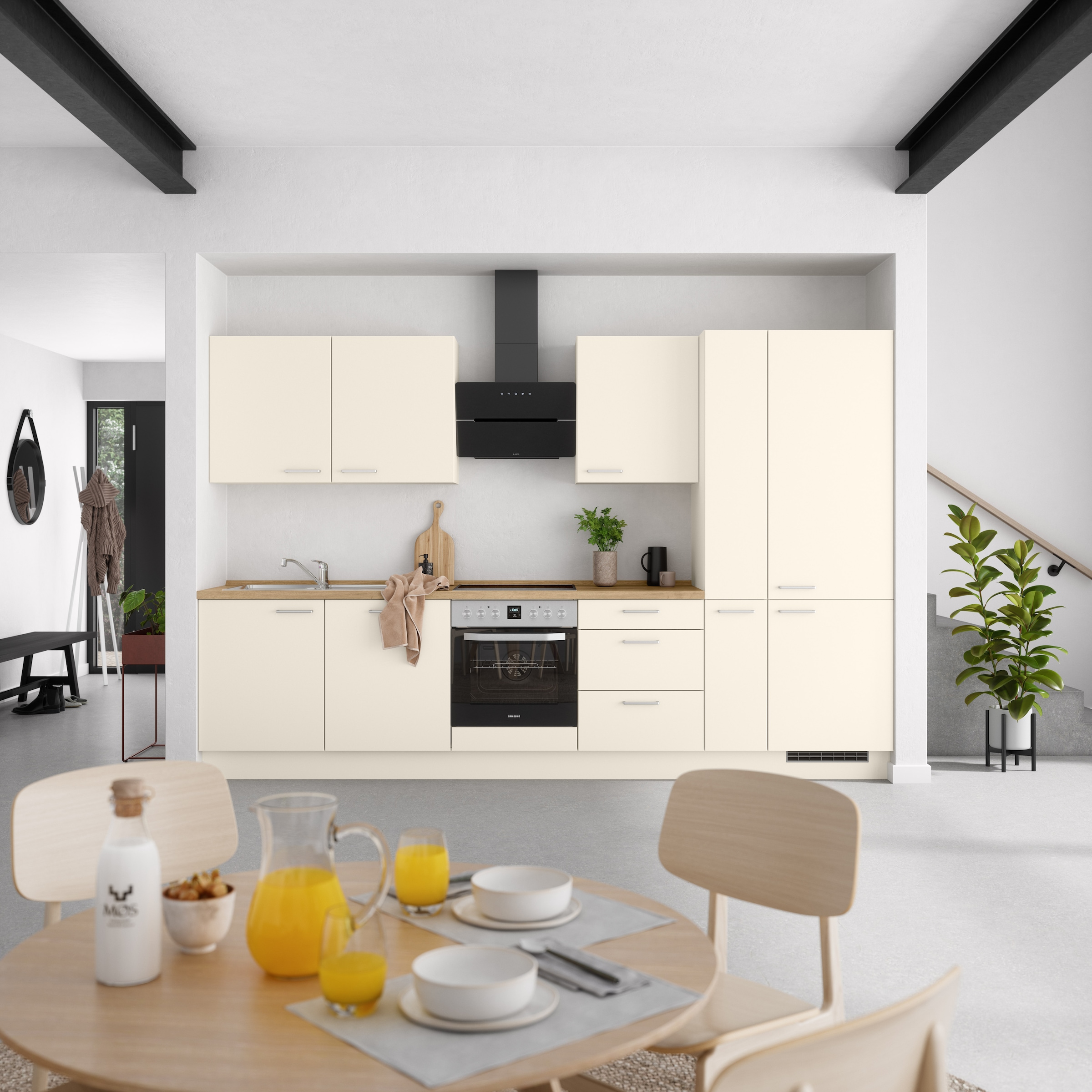 nobilia® Küchenzeile »"Touch II"«, vormontiert, Ausrichtung wählbar, Breite 330 cm, wahlw. mit E-Geräten