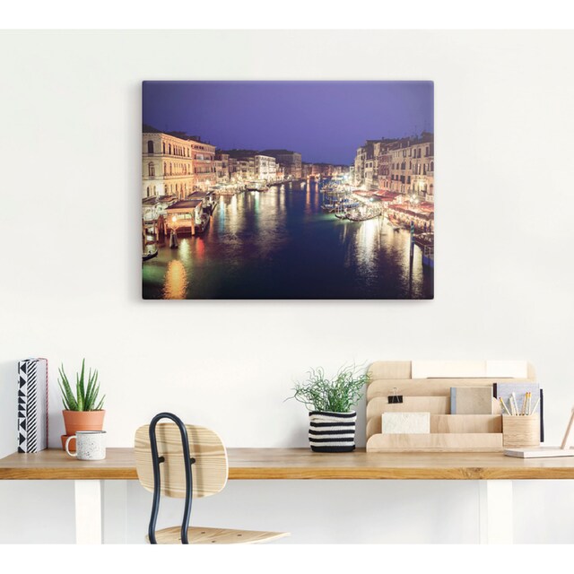Artland Wandbild »Venedig bei Nacht«, Italien, (1 St.), als Alubild,  Leinwandbild, Wandaufkleber oder Poster in versch. Größen online bestellen