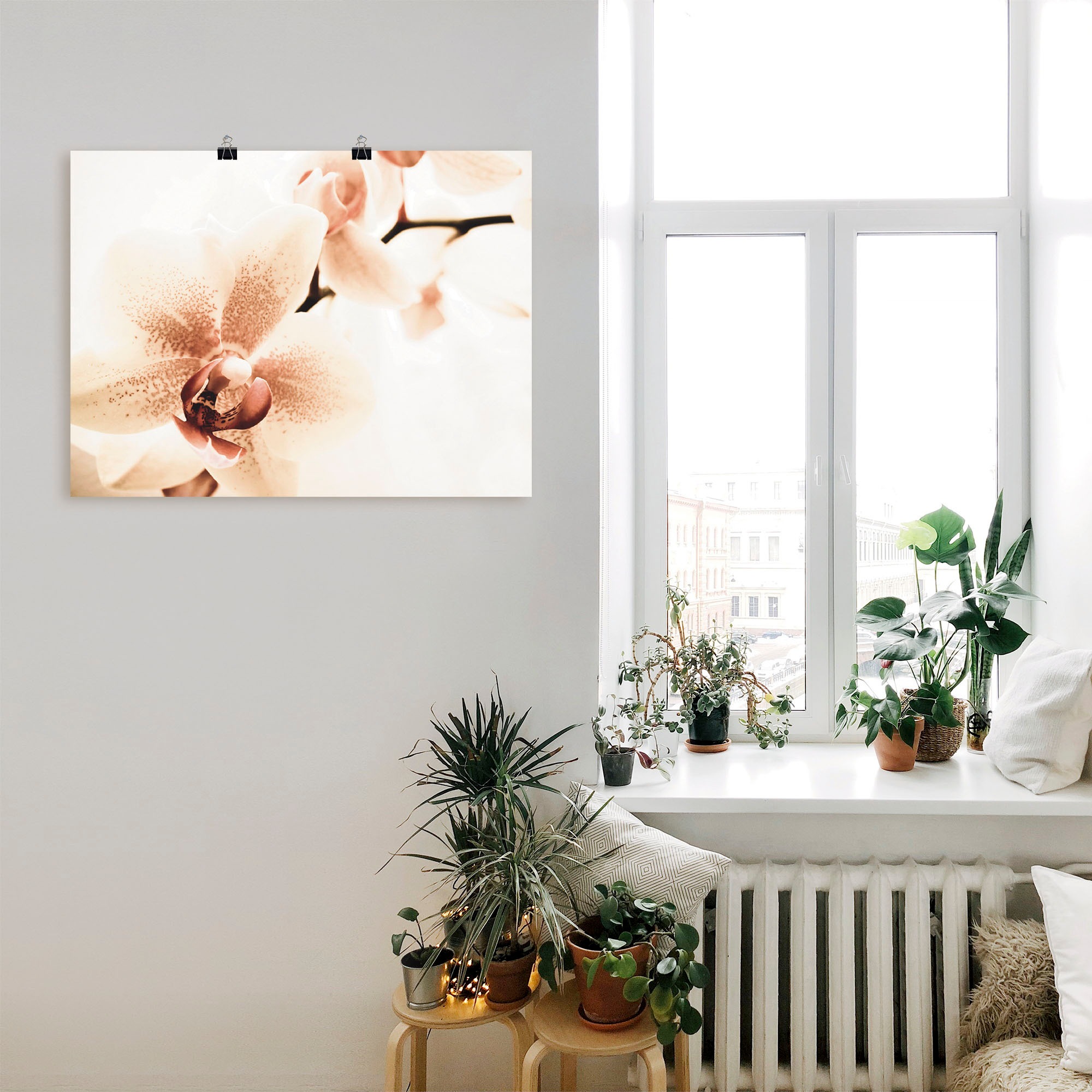 Artland Wandbild »Orchidee abstrakte Collage«, Blumen, (1 St.), als Leinwandbild, Poster in verschied. Größen