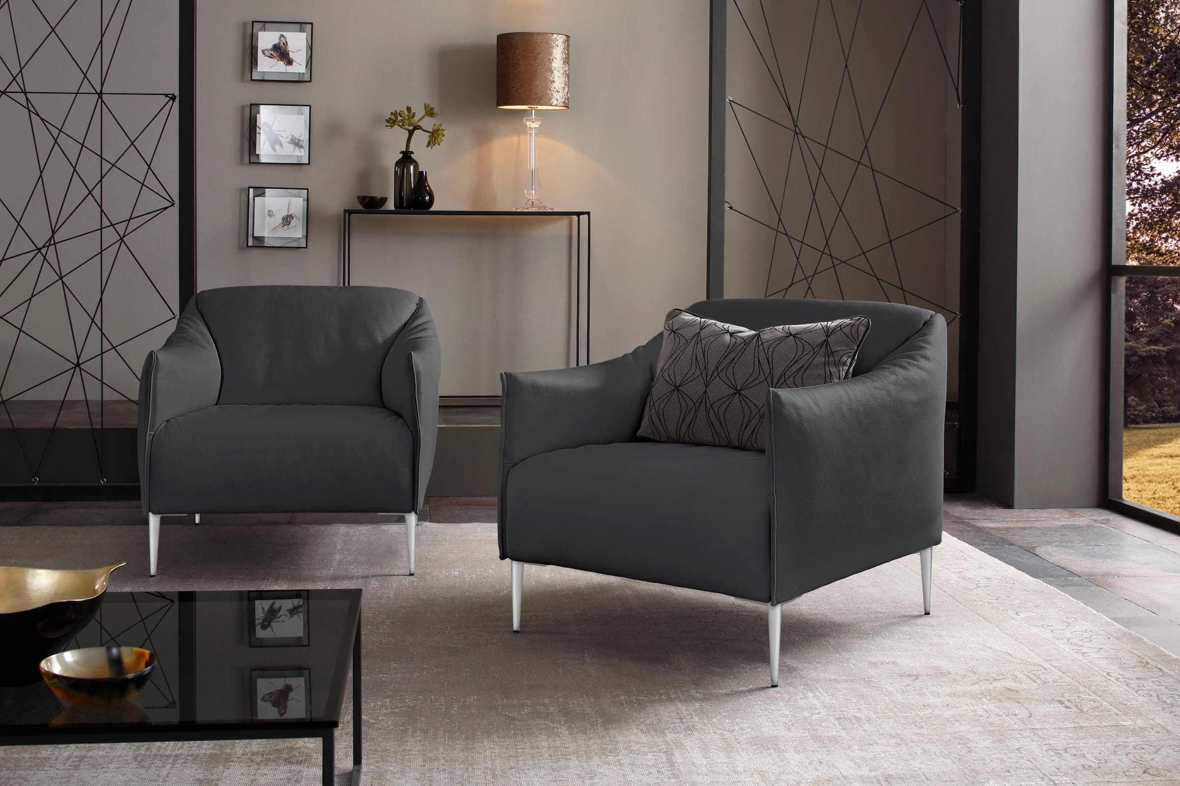 W.SCHILLIG Cocktailsessel »sally«, mit Metallfüßen in Chrom glänzend