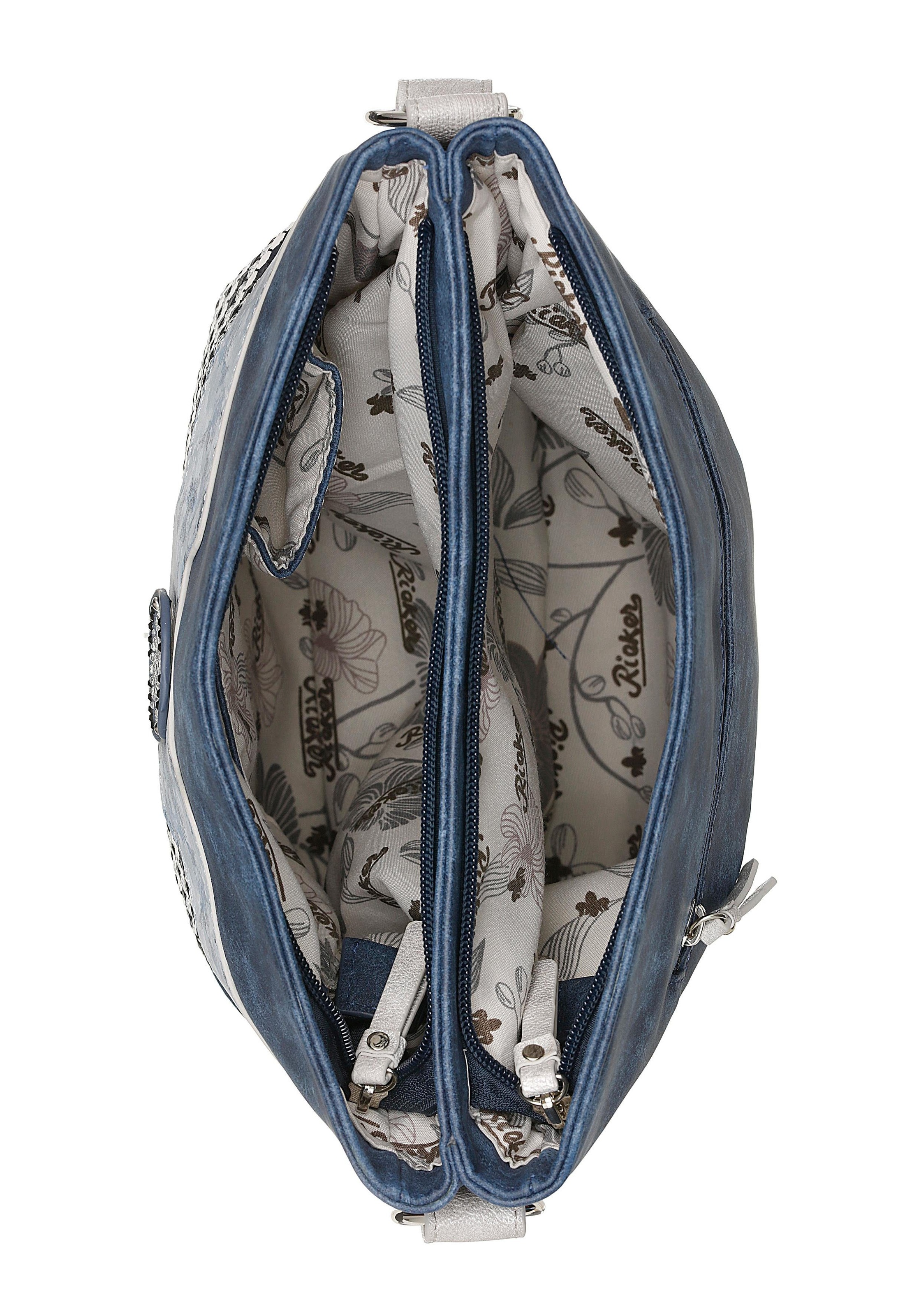 Rieker Umhängetasche, Schultertasche, Damen-Tasche mit praktischem Reißverschluss-Rückfach