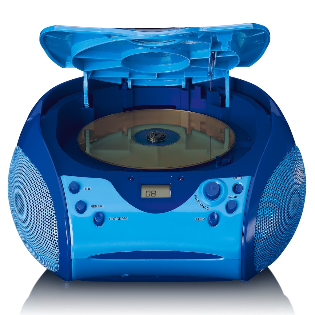 Lenco Boombox »SCD-24 Boombox mit CD Player, FM radio und Stickern«, (Bluetooth FM-Tuner)