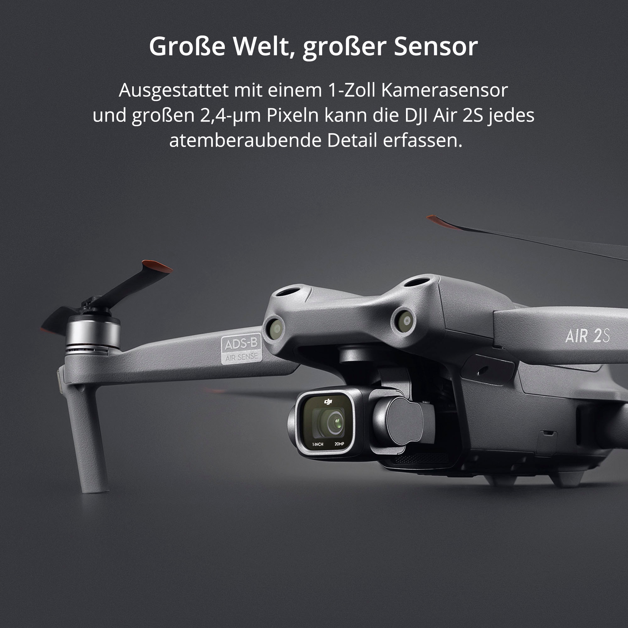 DJI Drohne »AIR 2S«, 1-Zoll CMOS-Sensor, 5,4K Video, Hindernisvermeidung in 4 Richtungen