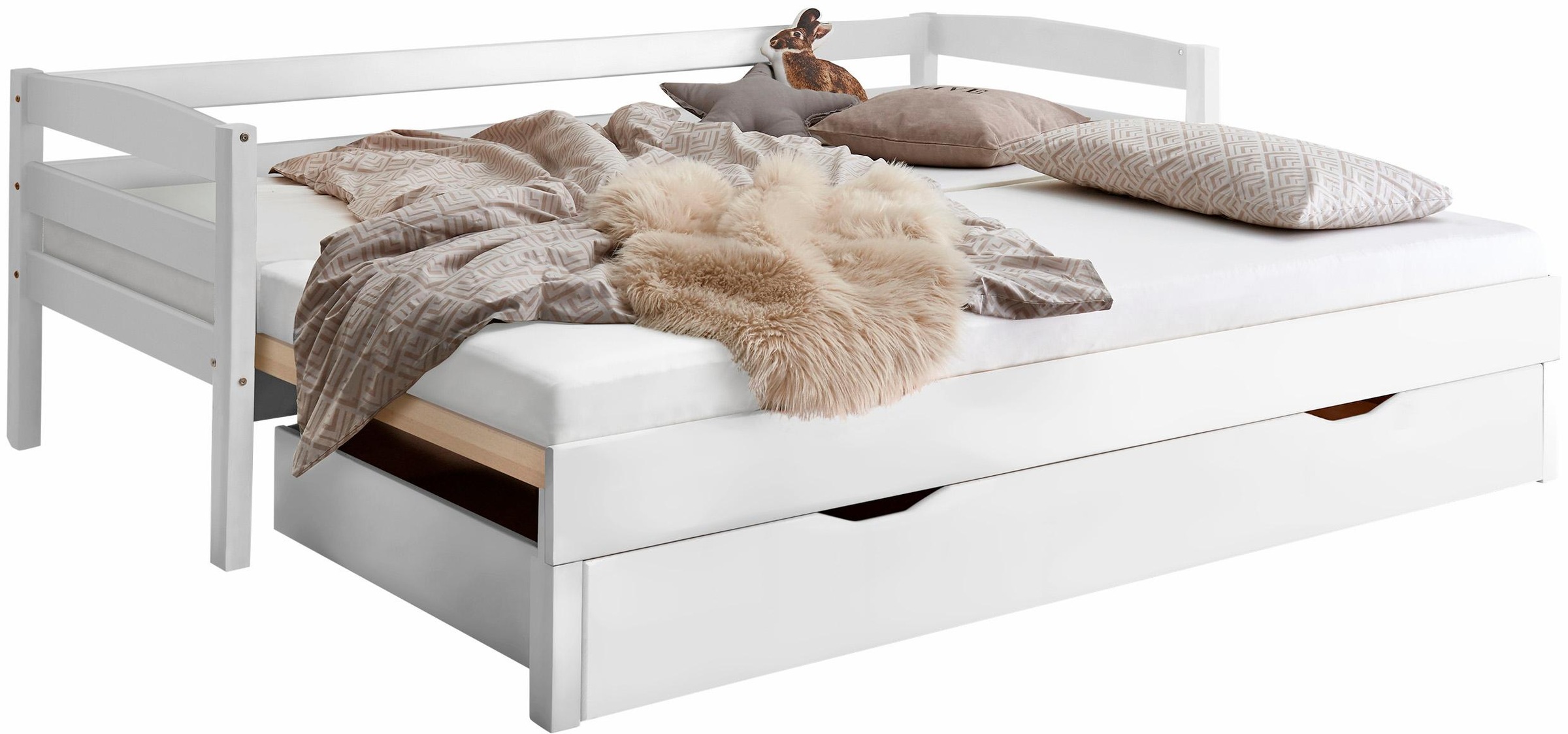 3. Bild von Relita Funktionsbett, mit Lattenrost, Bettschublade und Auszug auf 180x200 cm