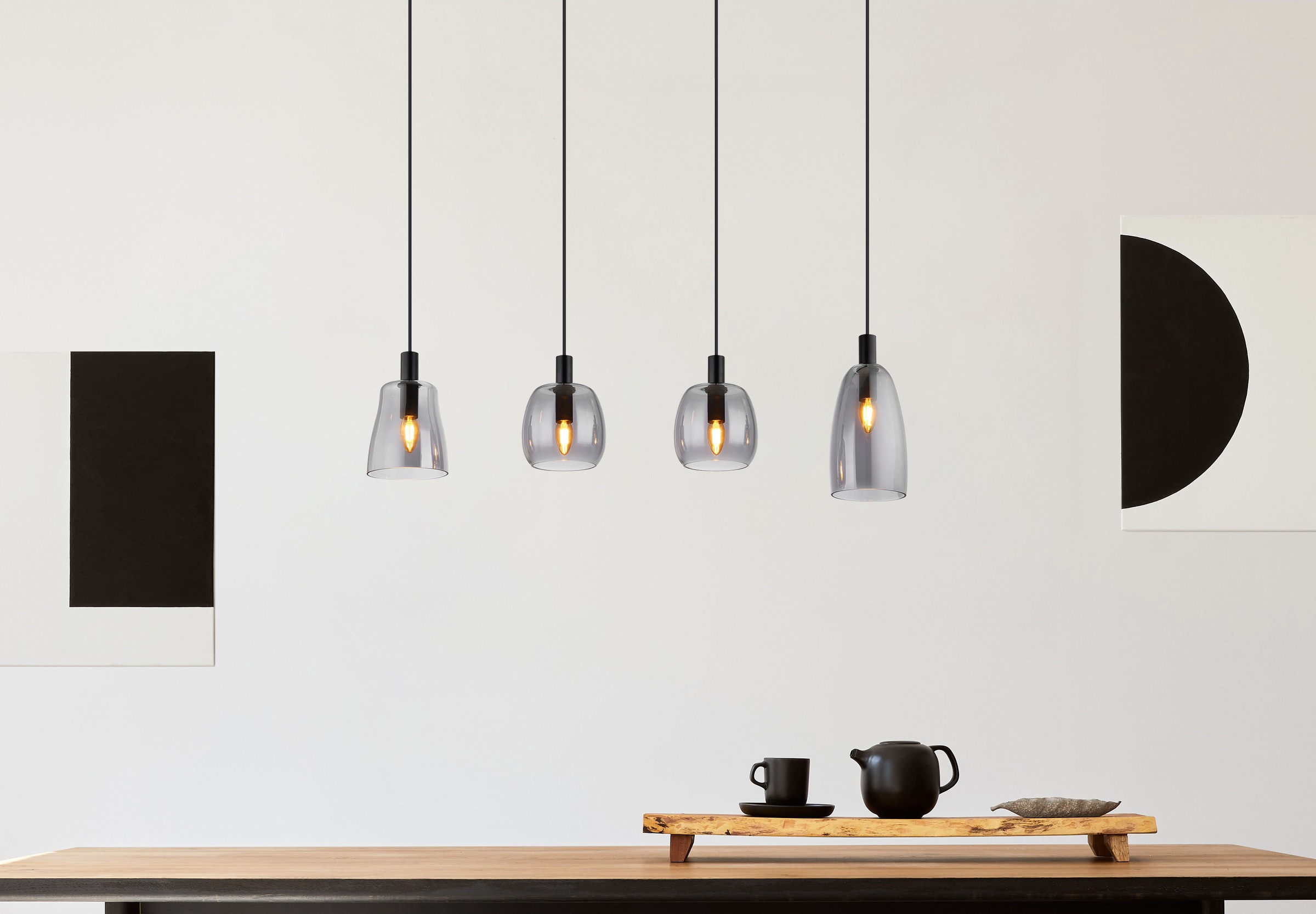 GLOBO LIGHTING Hängeleuchte »GARRI«, Leuchtmittel E14 | ohne Leuchtmittel, Hängelampe/Pendelleuchte/Esszimmer/Wohnzimmer/Esstisch