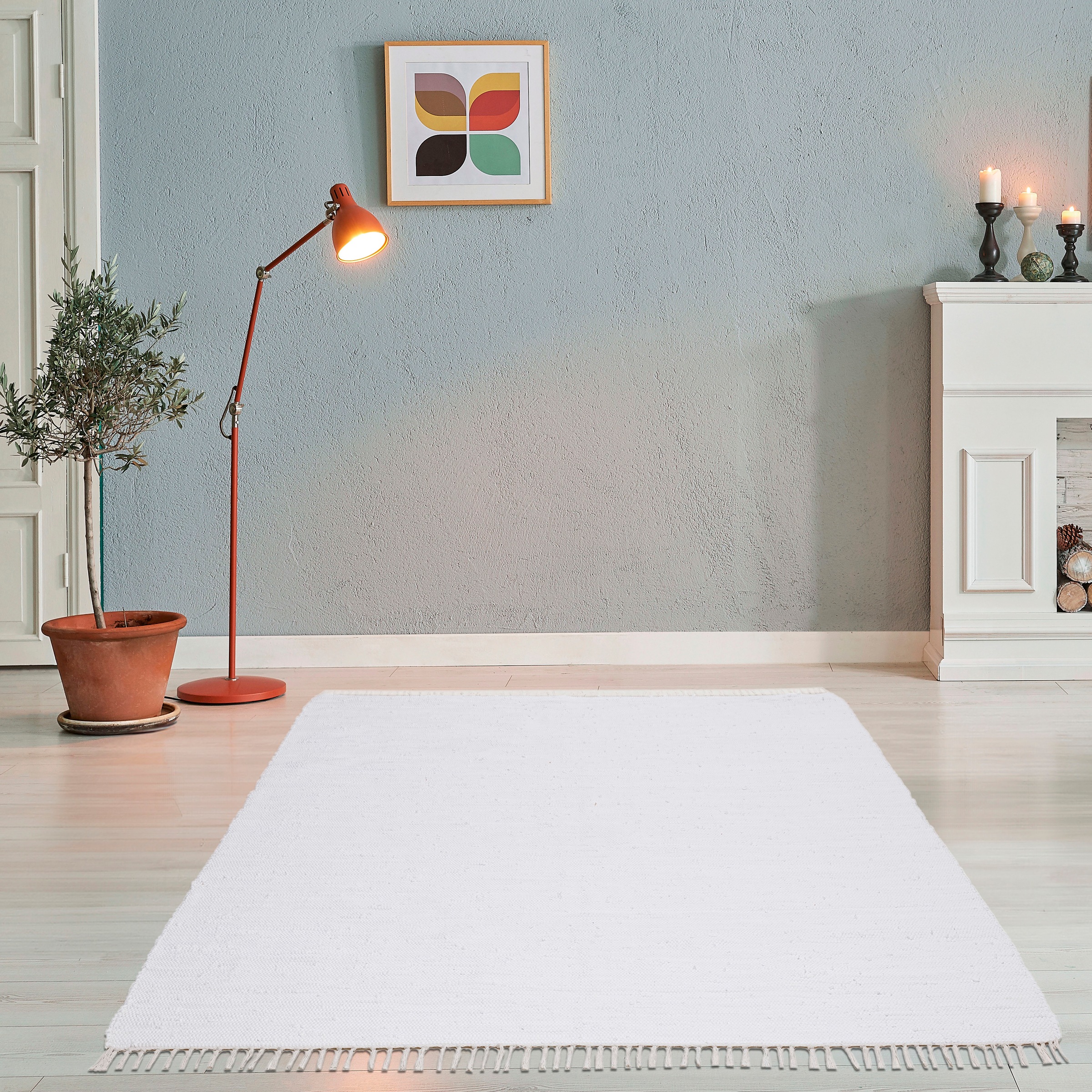 THEKO Teppich »Happy Cotton Fleckerl, handgewebt«, rechteckig, 5 mm Höhe, F günstig online kaufen