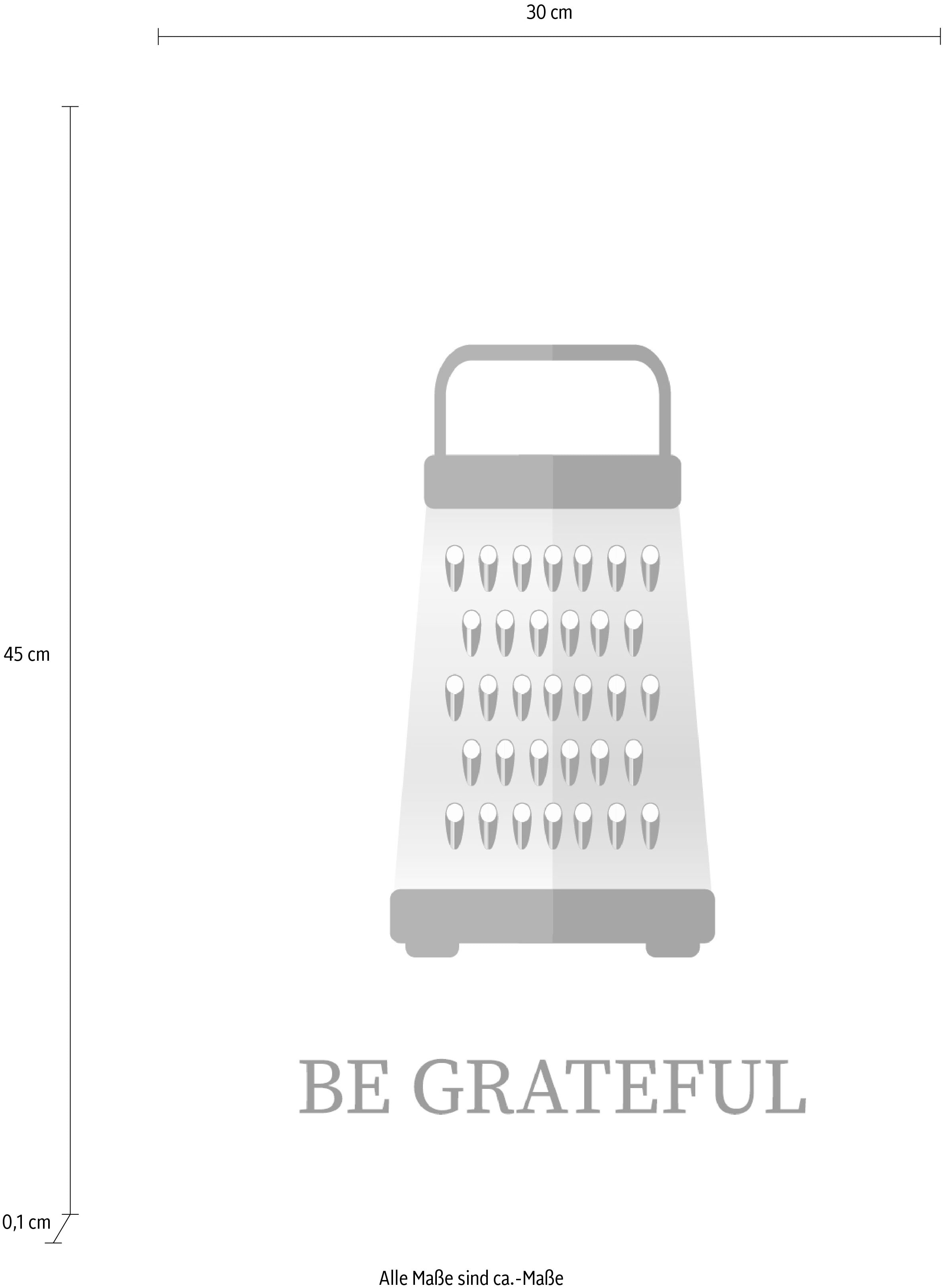 queence Wanddekoobjekt »BE GRATEFUL« Stahlschild, Blechschild, Spruch, Witz günstig online kaufen