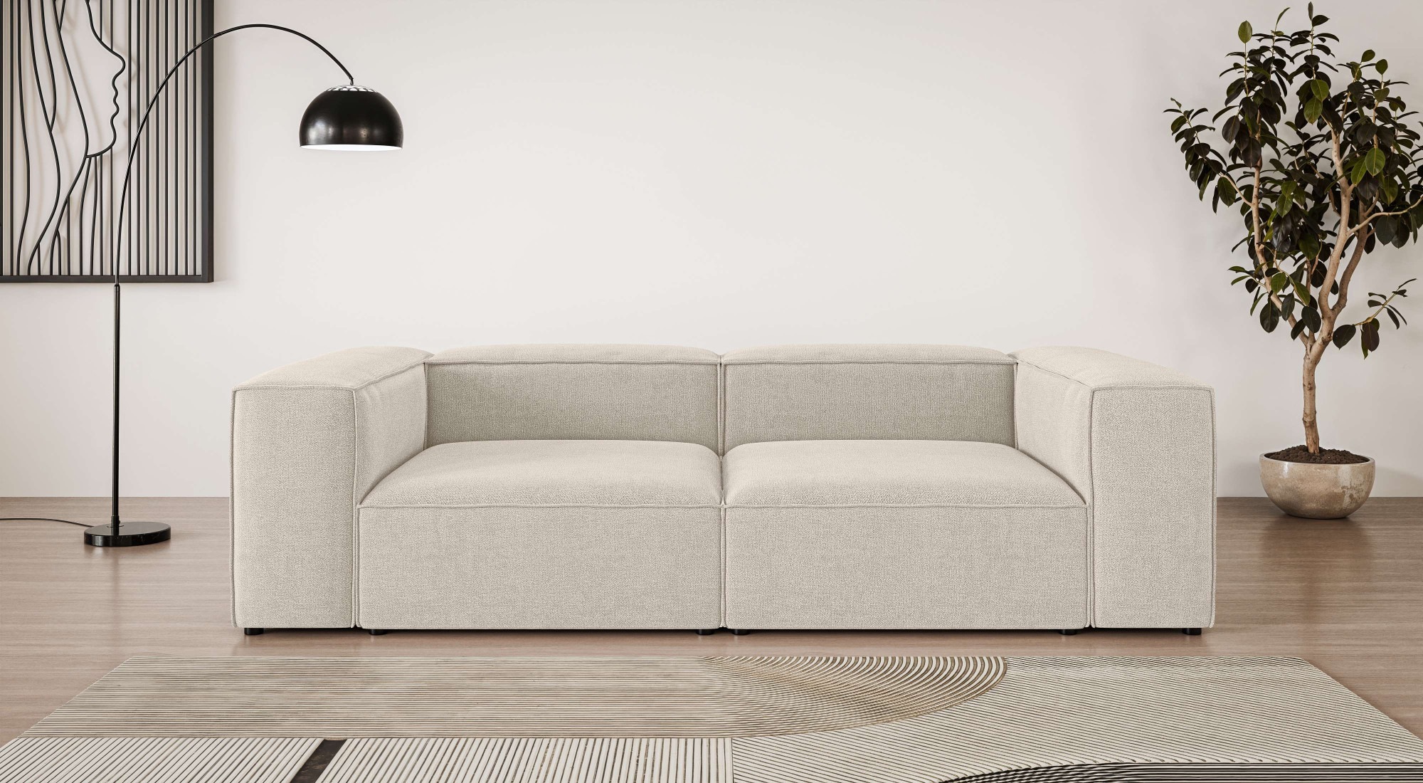 INOSIGN Big-Sofa »XL HAILY Modularsofa extra tief, Maße B/T/H: 260/130/72 c günstig online kaufen