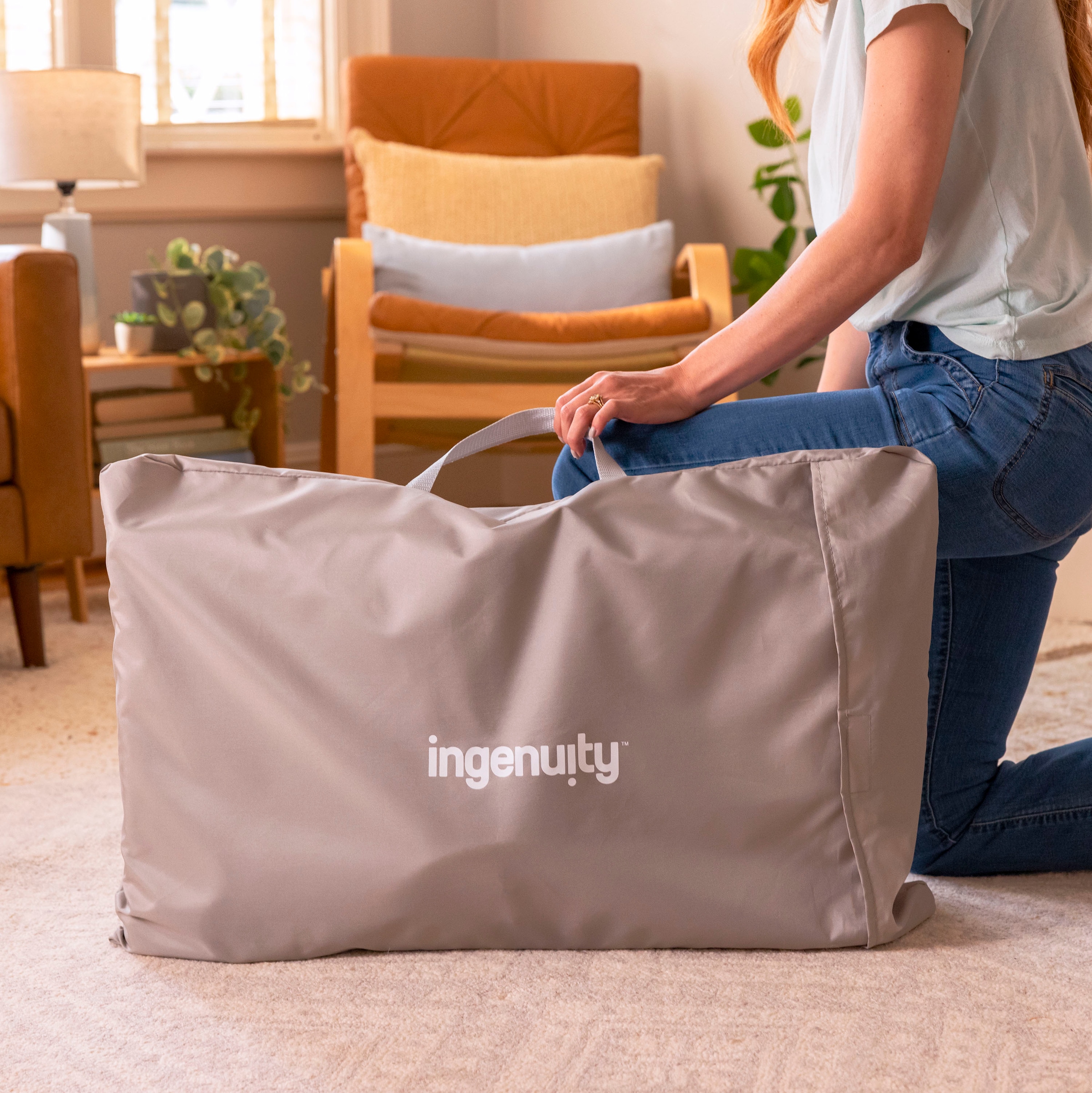 ingenuity Babywippe »Keep InMotion Automatic Rocking Seat - Soulful Skies«, mit Sound-Effekt