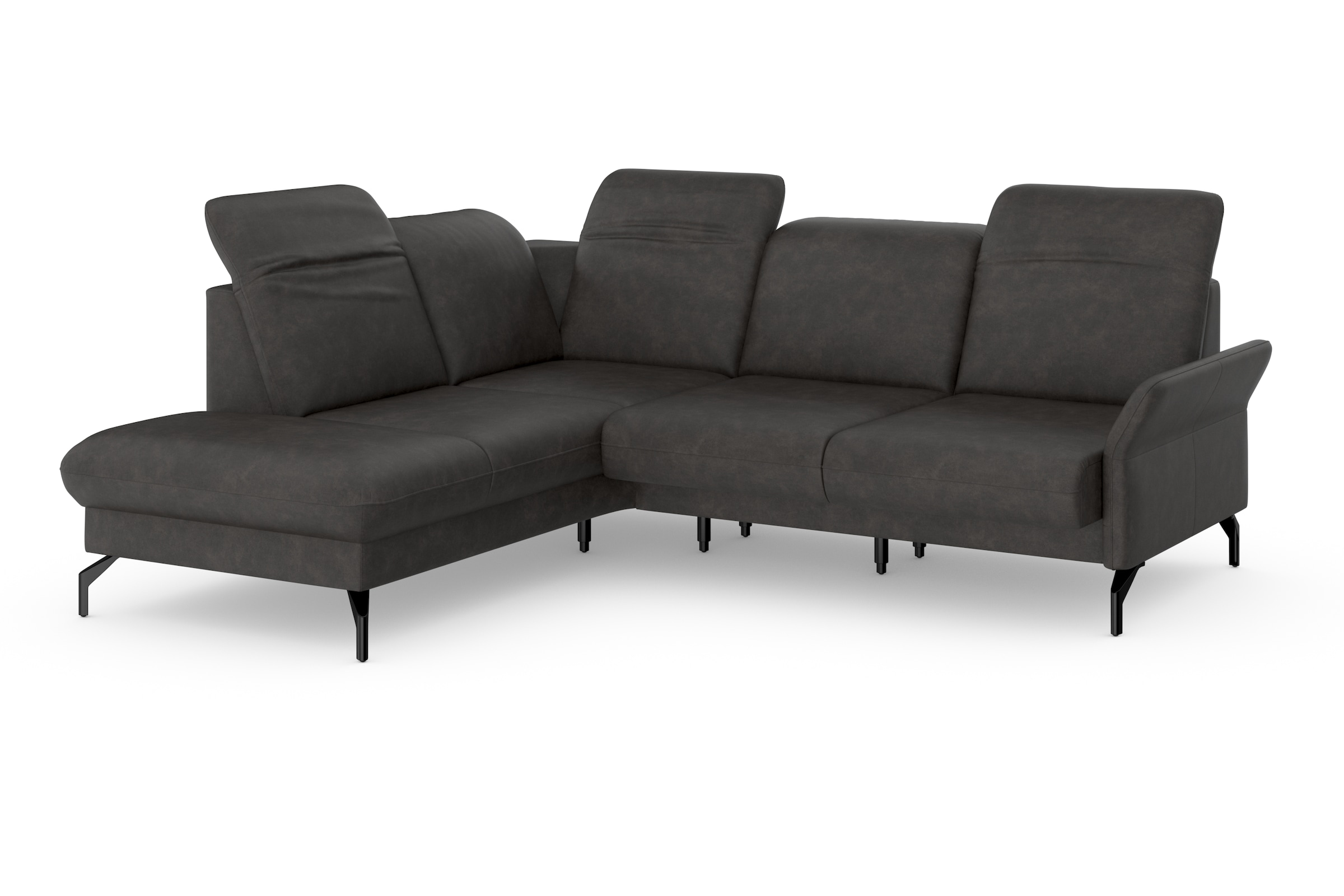 sit&more Ecksofa »Fashion L-Form«, wahlweise mit Kopfteilverstellung und Vorziehsitz, motorisch