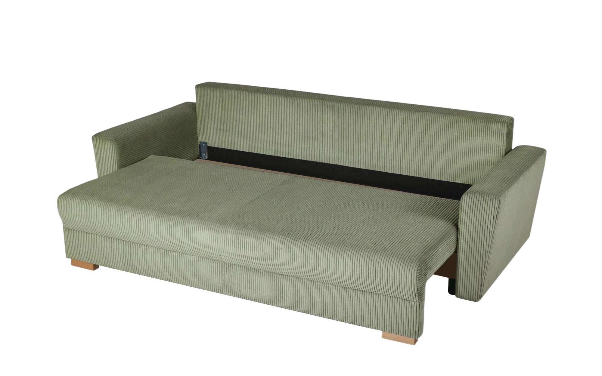 INOSIGN 3-Sitzer »MAGHERA Schlafsofa mit Bettkasten, in hochwertiger Verarbeitung«, mit Wellenunterfederung, Cord und Struktur-Bezug, B/H/T 230/92,5/79 cm