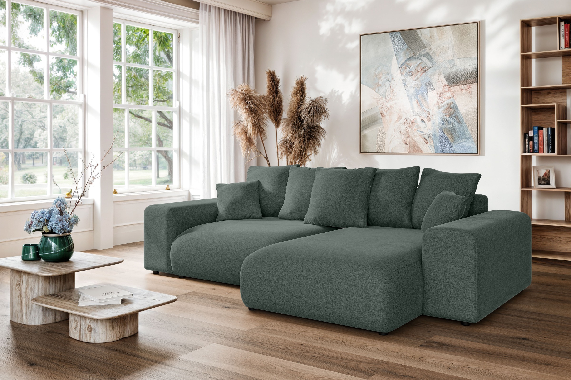 Home affaire Ecksofa »LAKESIDE mit Bettfunktion und Bettkasten, B/T/H 257/1 günstig online kaufen