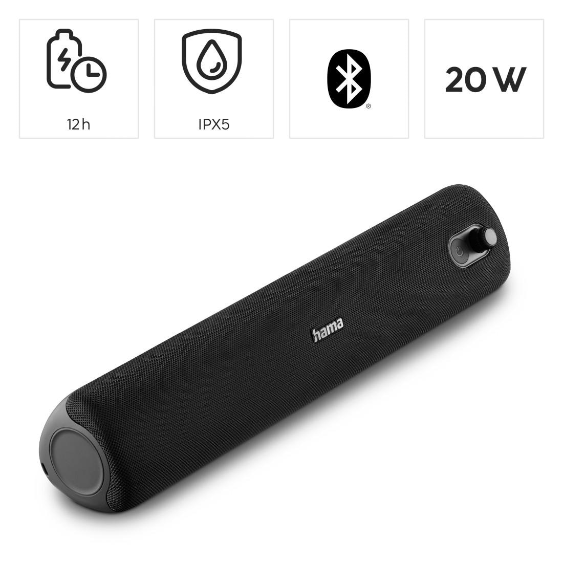 Hama Bluetooth-Lautsprecher »Tragbarer Bluetooth-Lautsprecher wasserdicht ( Bluetooth, Klinke, 20W)«, wasserdicht-Bluetooth-Klinke-20W auf Raten  bestellen