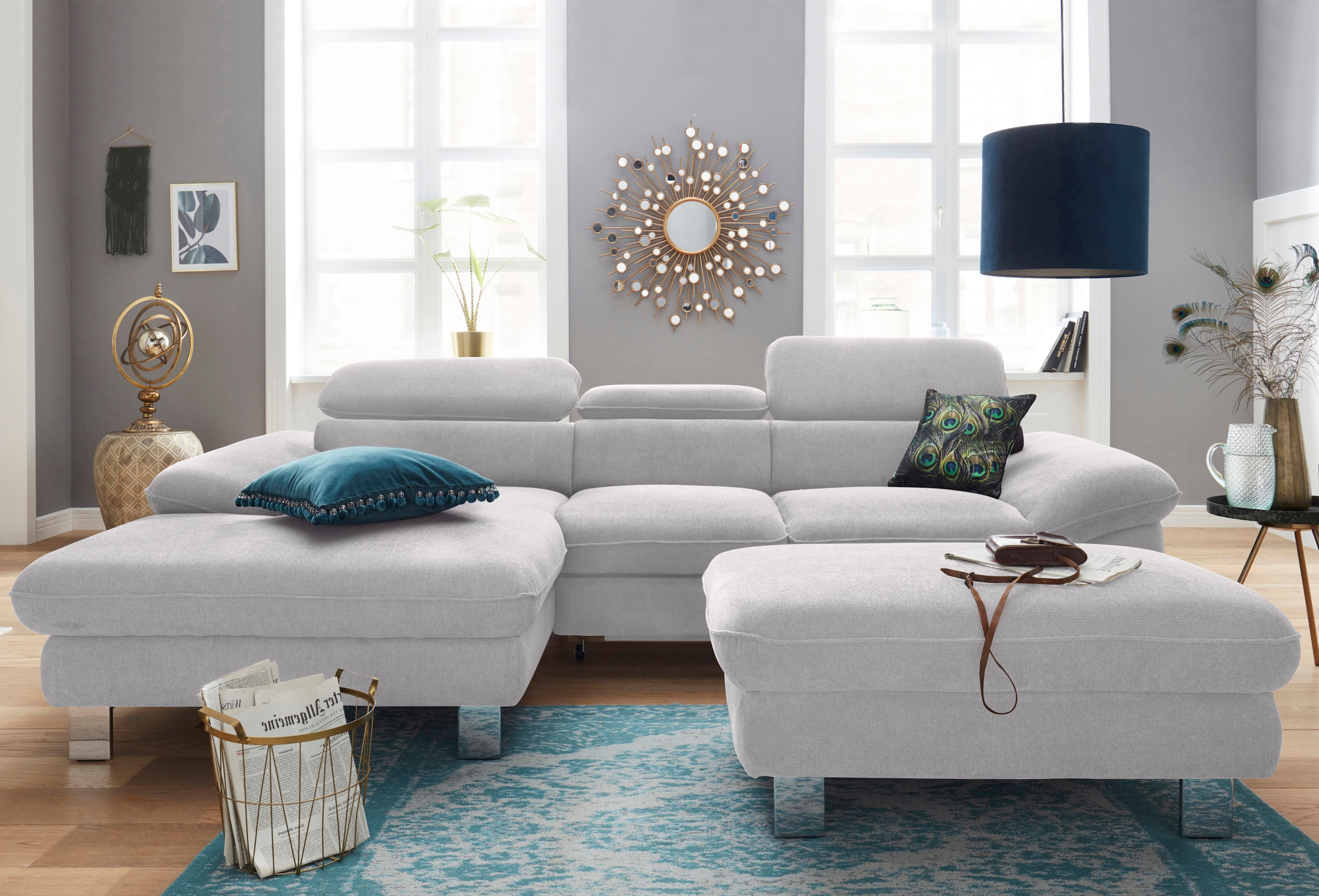 COTTA Polstergarnitur »Driver L-Form« Set, 2 Stk. tlg. Set bestehend aus: E günstig online kaufen