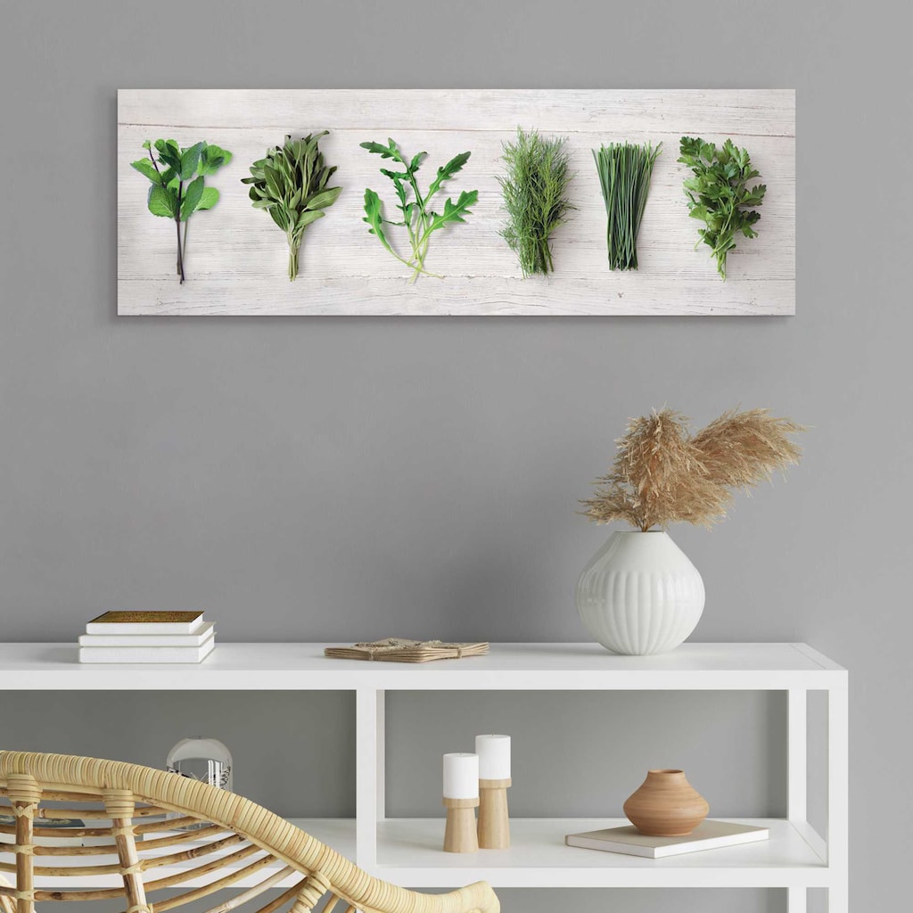 Reinders! Holzbild »Deco Panel 30x90 Kitchen Herbs«