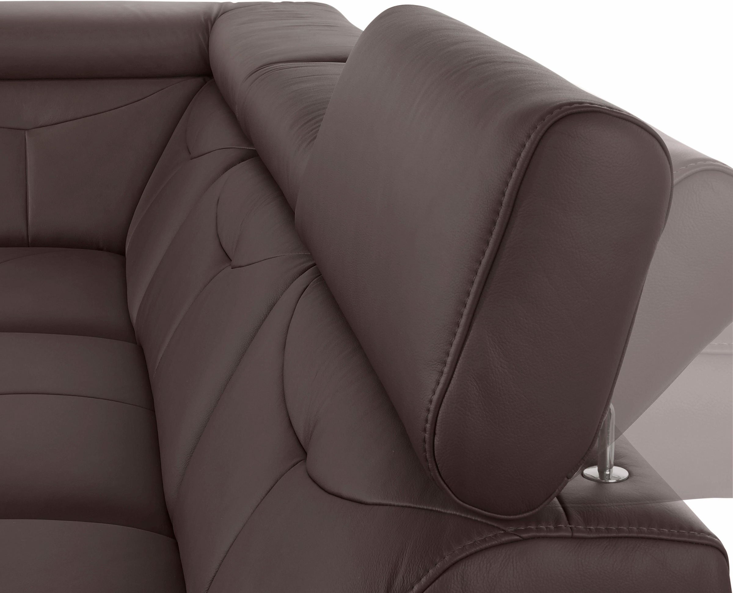 exxpo - sofa fashion Ecksofa »Spring, super bequem und komfortabel mit Armteil- und Kopfteilfunktion«, wahlweise mit Bettfunktion und Bettkasten, L-Form