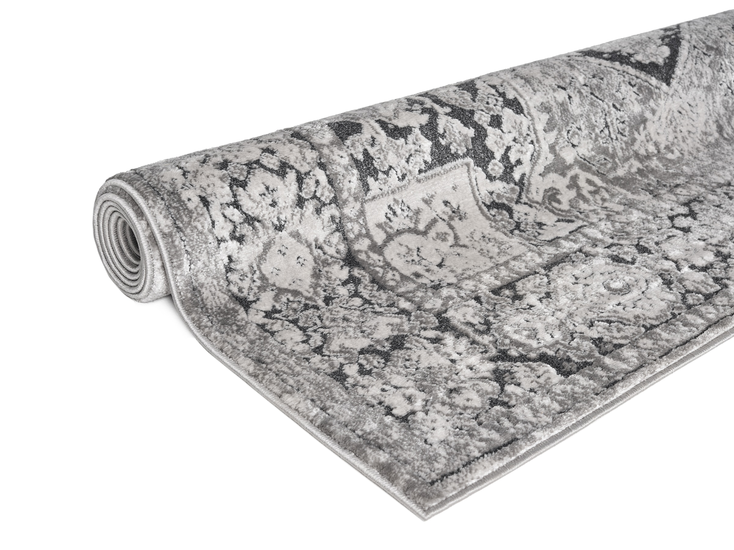 my home Teppich »Kylan, Hoch-Tief-Struktur, dezenter Glanz« rechteckig 9 mm Höhe dezenter Glanz, Schrumpf-Garn-Effekt, im Vintage-Look, dichte Qualität