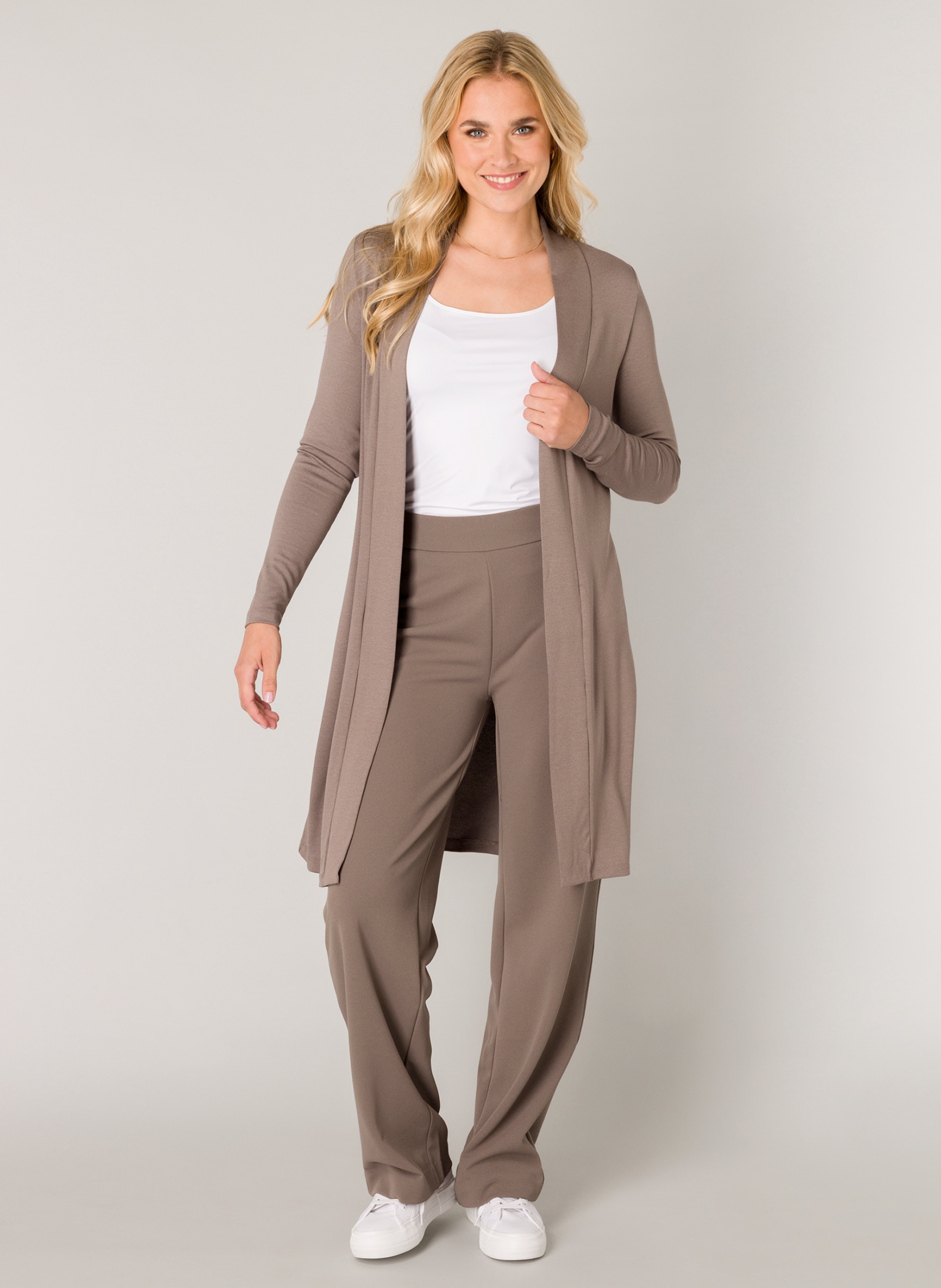 Base Level Longstrickjacke »Yayla Long«, ohne Verschluss