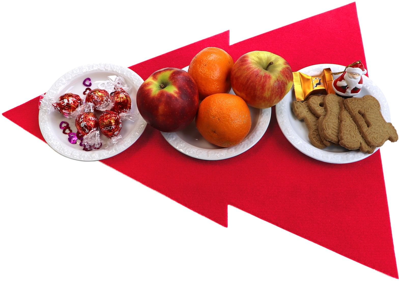 Primaflor-Ideen in Textil Platzset »Tannenbaum, Weihnachtsdeko rot«, (Set, 2 St.), auch ideal als Tischdeko oder Untersetzer, Größe 47,5 x 40cm