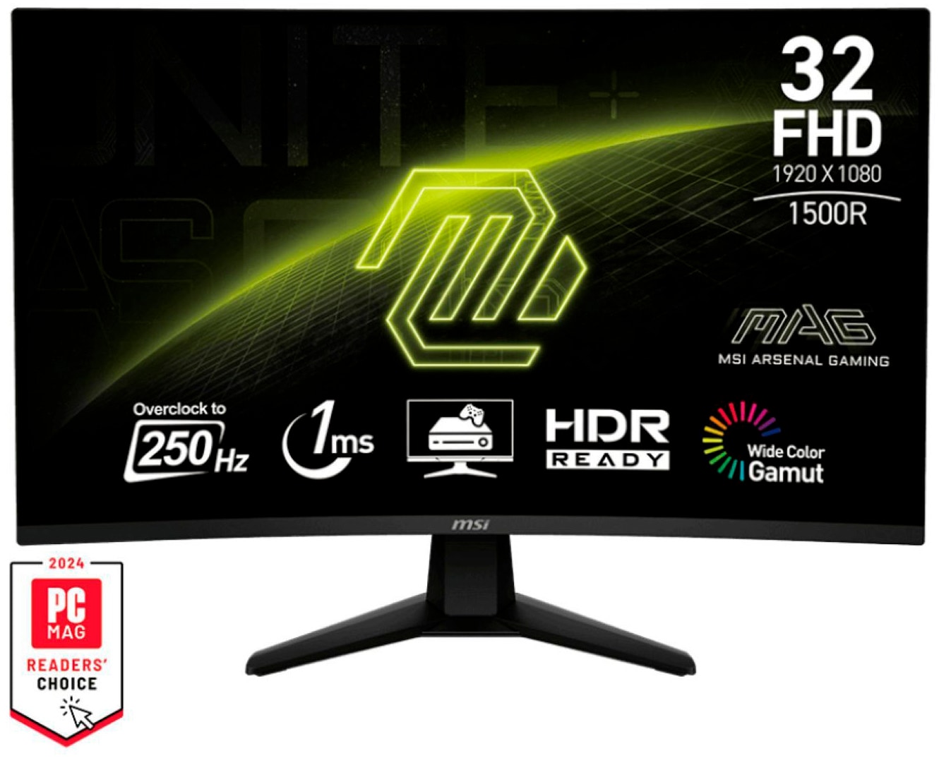 GAMEMAX Gaming-PC-Komplettsystem »MegaDeal HYPE-M BK 2876 AMD Ryzen 7 5700X 32GB 1TB SSD RTX 5060« 32 ″ AMD Ryzen 7 GeForce RTX 5060 32 GB RAM 1.000 GB SSD Windows 11 + MSI MAG 32C6X Curved Monitor 80cm (32")