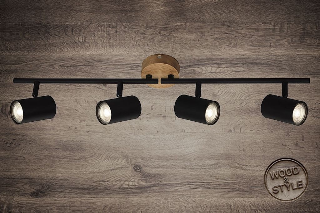 Briloner Leuchten LED Deckenspot »MURITZ«, aus Metall und Holz, für Leuchtm günstig online kaufen