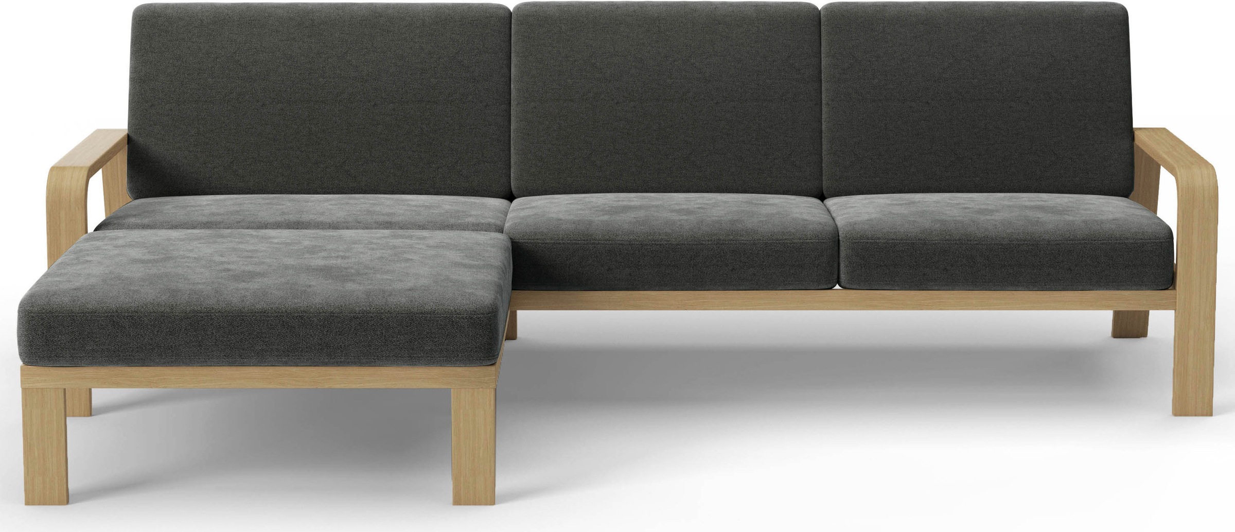 sit&more Ecksofa "Kolding L-Form", Armlehnen aus Buchenholz in natur, versc günstig online kaufen