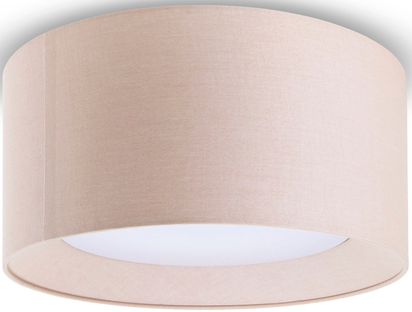 Paco Home Deckenleuchte »DRUM« E27 Rund Arbeitszimmer Textilschirm 3 x E27 Modern Geschlossen Uni